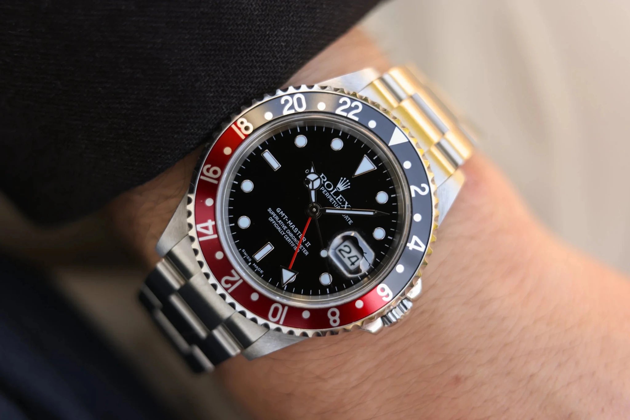 2004 Rolex GMT Master II Ref. 16710 Coke | No-Holes Case - Sierra Time Co