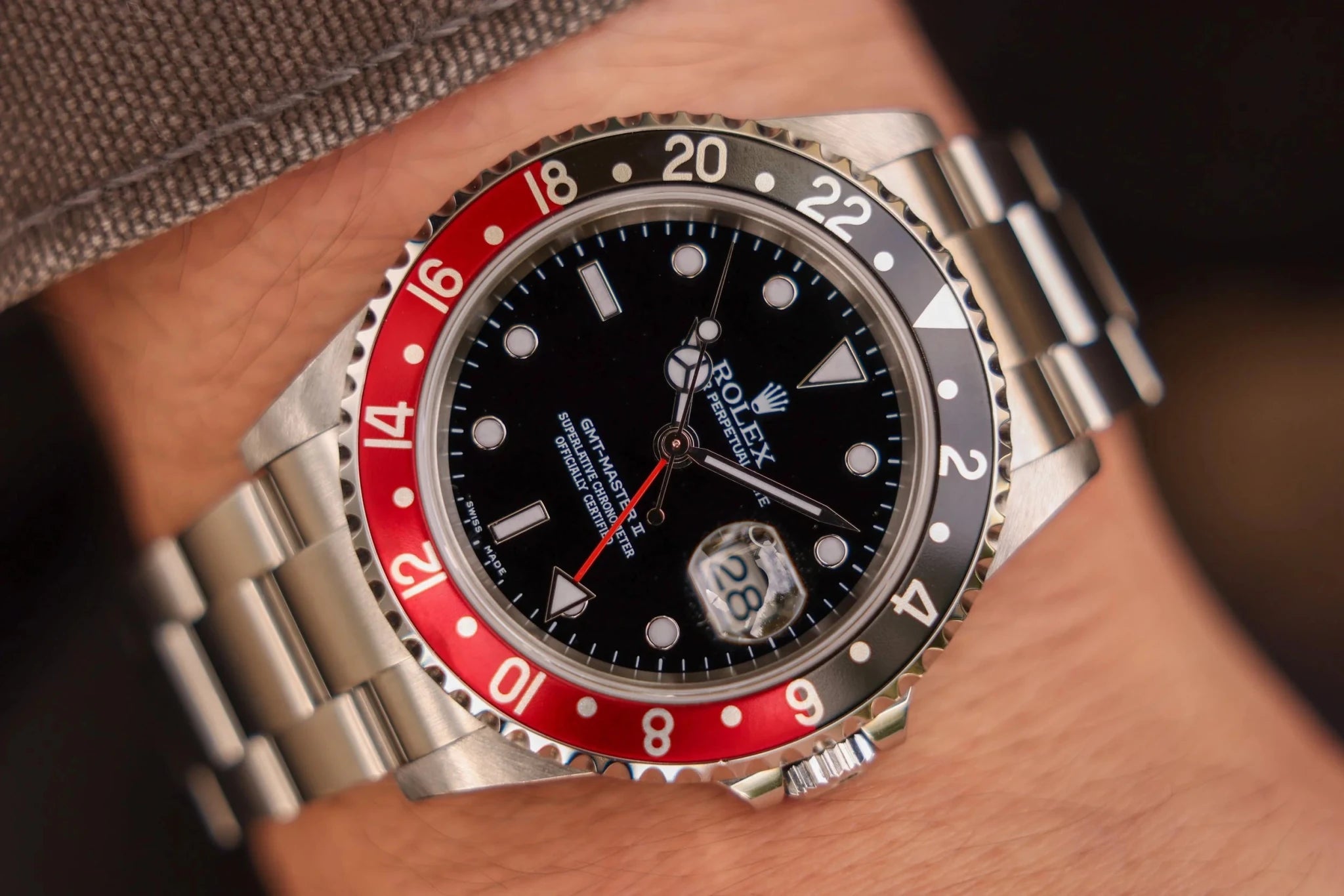 2004 Rolex GMT Master II Ref. 16710 Coke | No-Holes Case | Box and Papers - Sierra Time Co