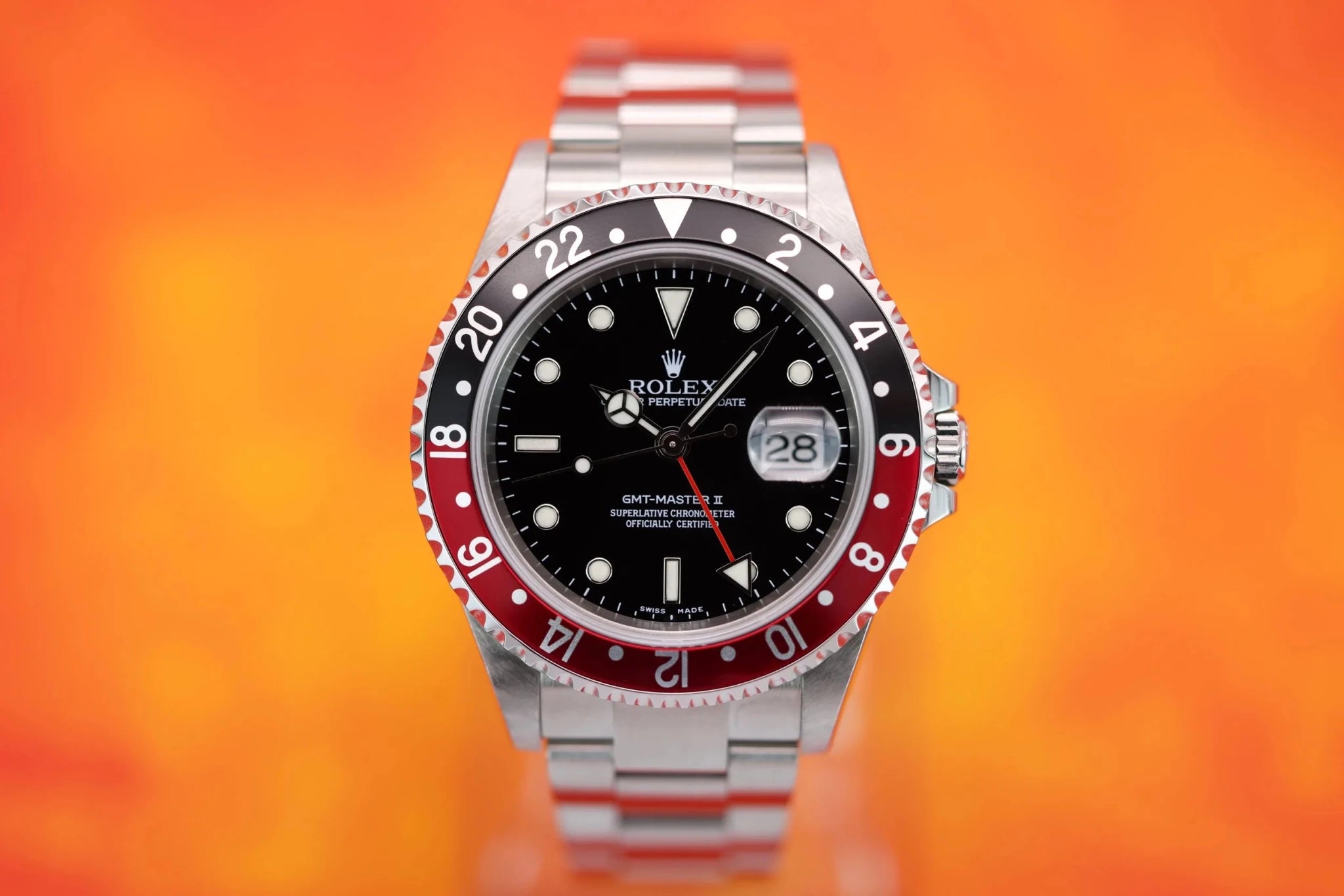 2004 Rolex GMT Master II Ref. 16710 Coke | No-Holes Case | Box and Papers - Sierra Time Co