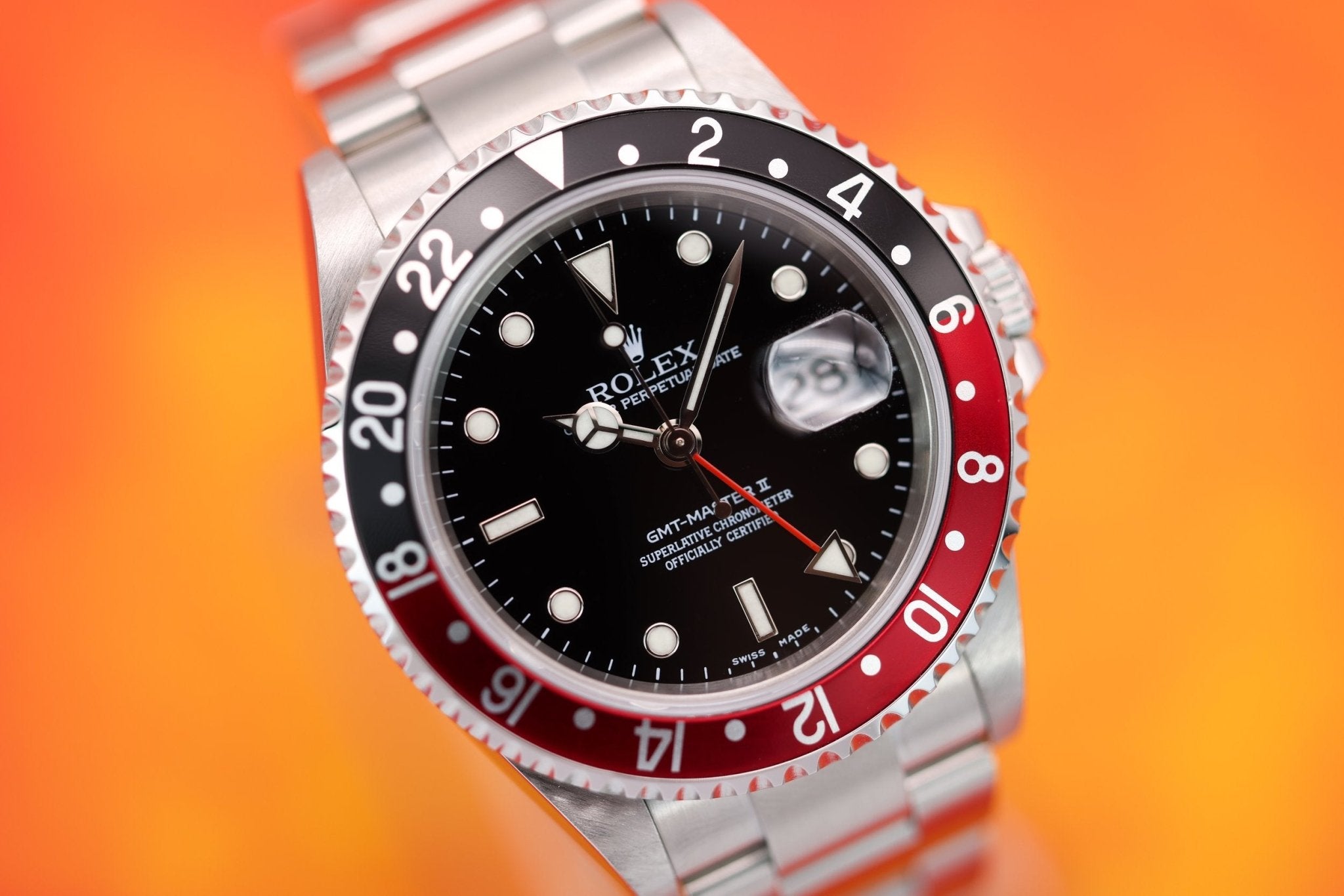 2004 Rolex GMT Master II Ref. 16710 Coke | No-Holes Case | Box and Papers - Sierra Time Co
