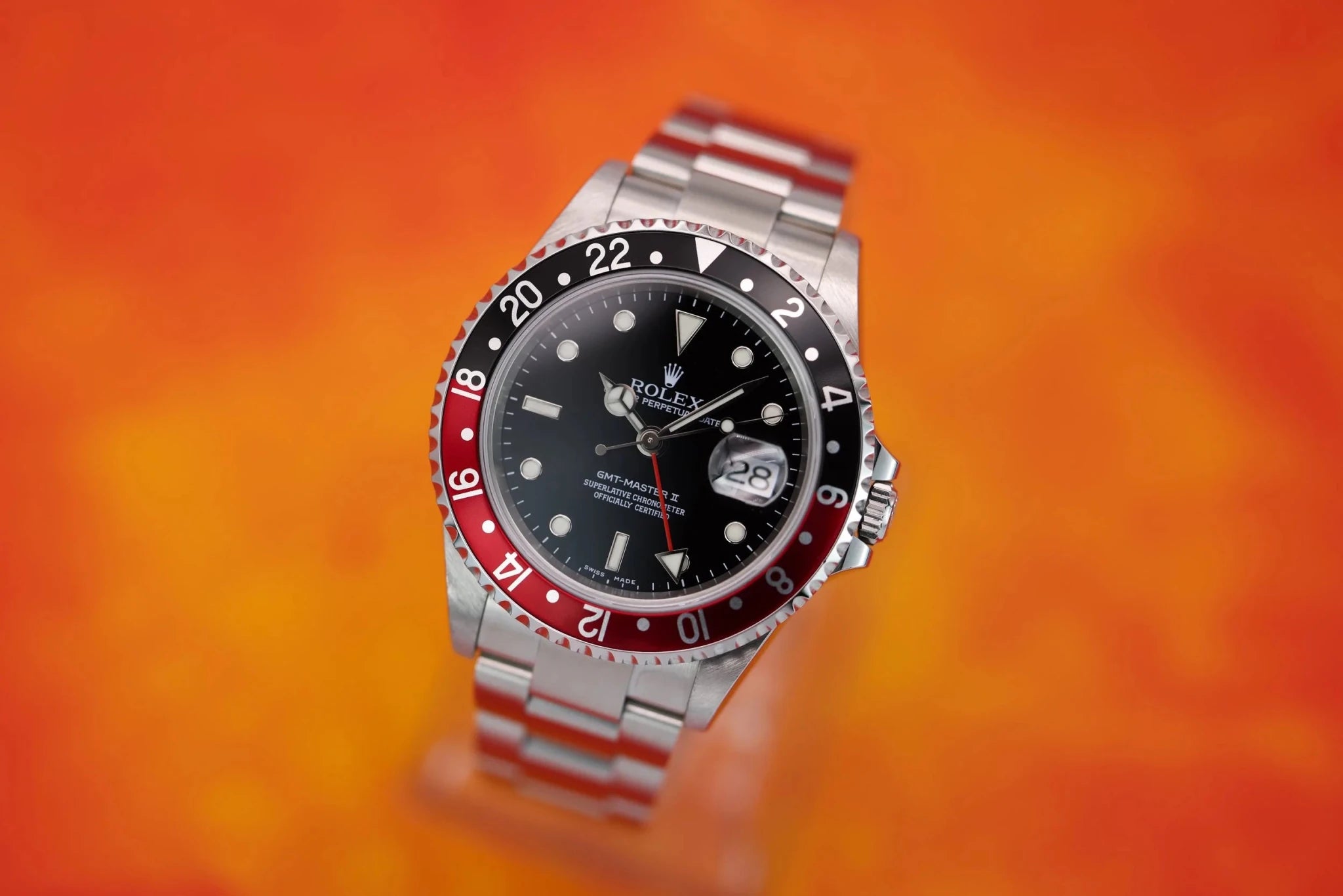 2004 Rolex GMT Master II Ref. 16710 Coke | No-Holes Case | Box and Papers - Sierra Time Co