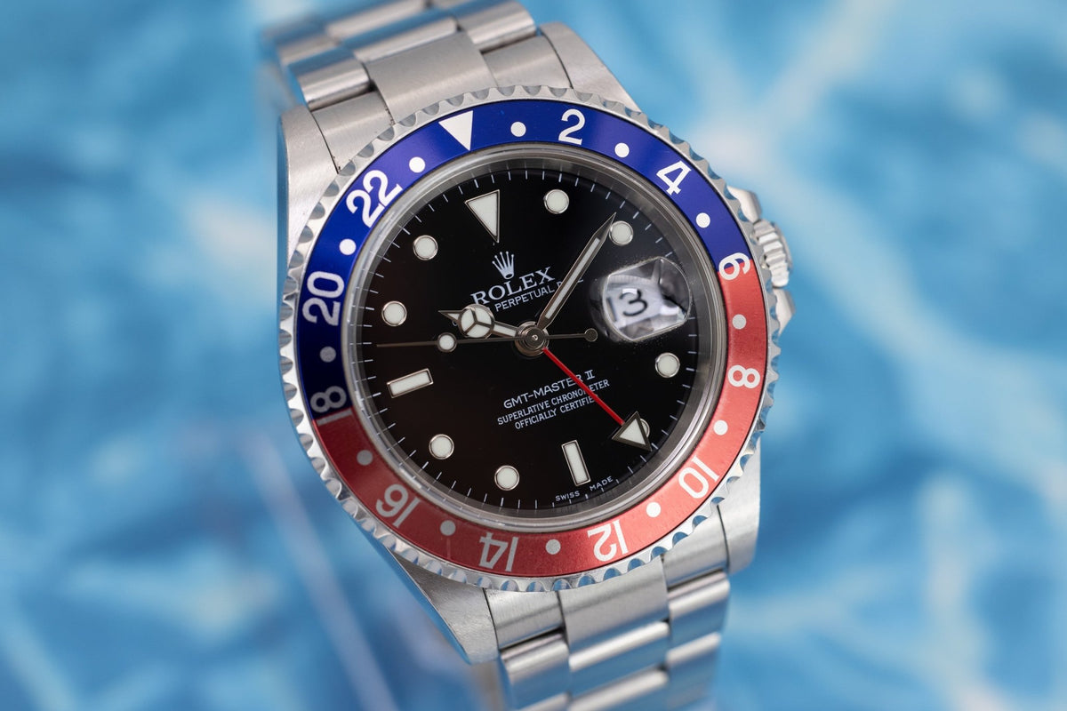 2004 Rolex GMT Master II Ref. 16710 | Pepsi | No-Holes Case - Sierra Time Co