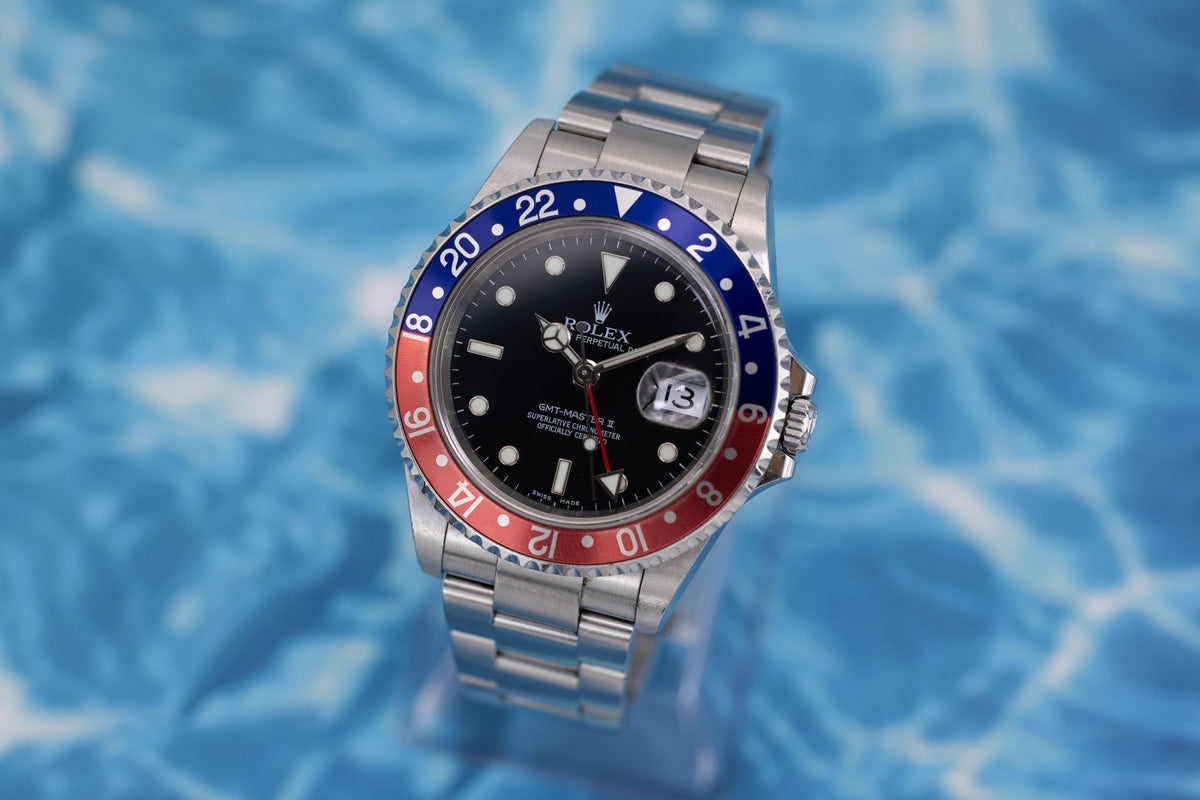 2004 Rolex GMT Master II Ref. 16710 | Pepsi | No-Holes Case - Sierra Time Co