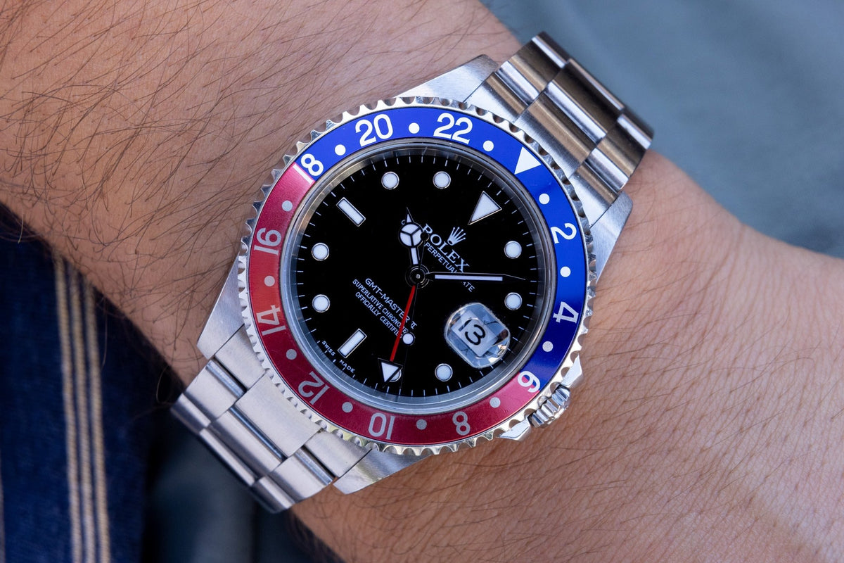 2004 Rolex GMT Master II Ref. 16710 | Pepsi | No-Holes Case - Sierra Time Co