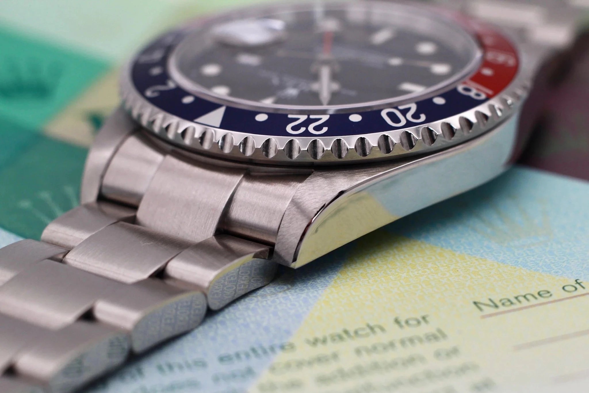 2004 Rolex GMT Master ll Ref. 16710 | Super Set + 2020 RSC Card - Sierra Time Co