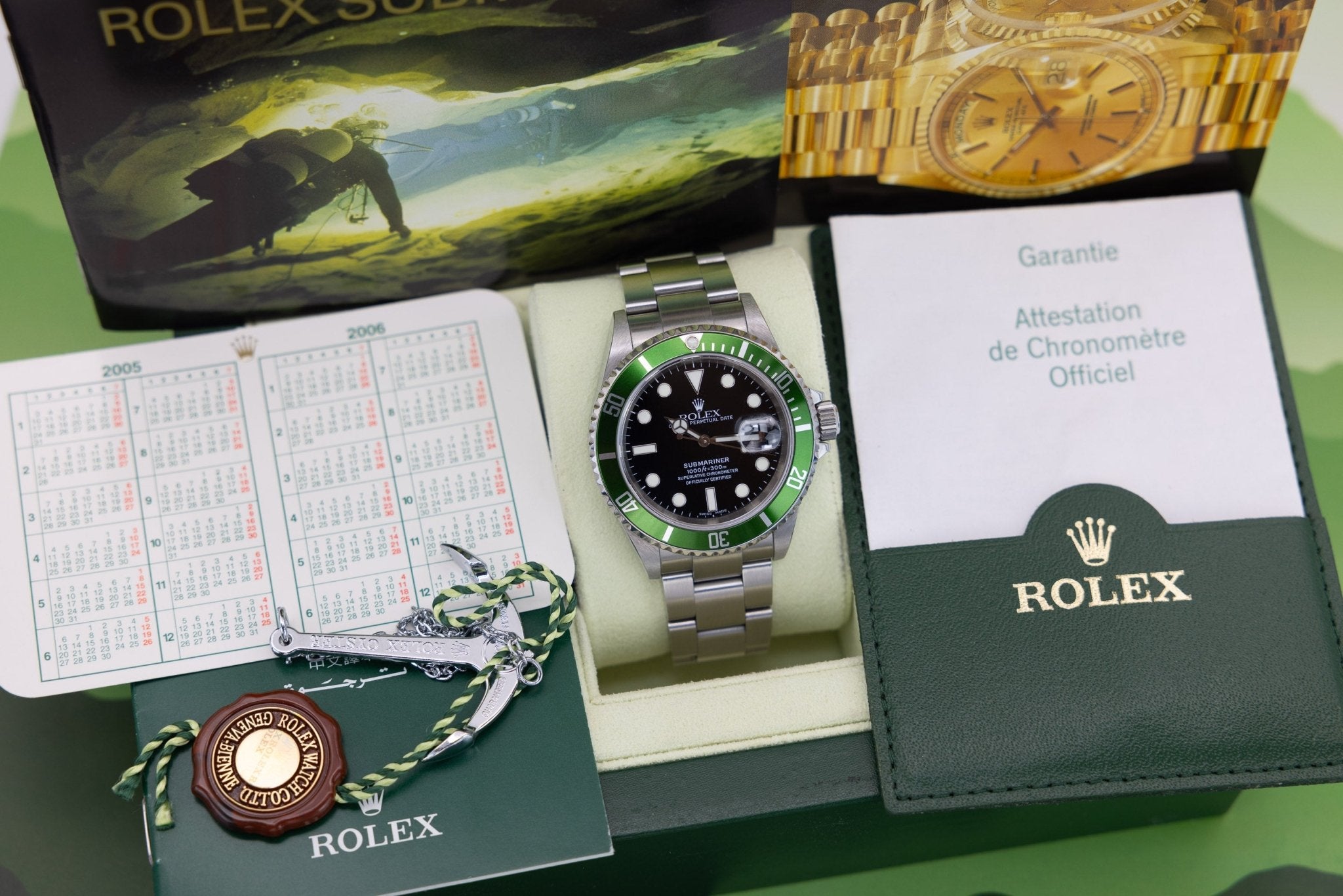 2004 Rolex Submariner Date Ref. 16610LV Kermit | Mint Condition | Box and Papers - Sierra Time Co