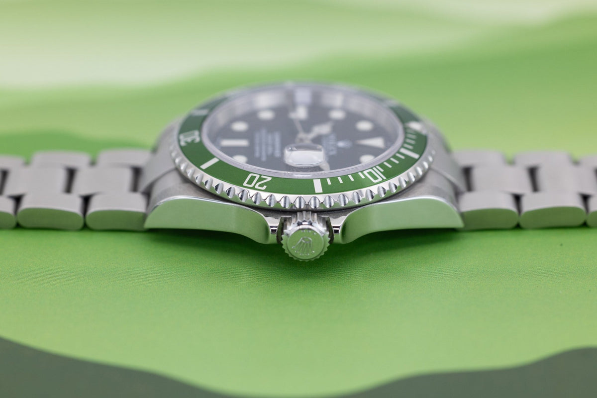 2004 Rolex Submariner Date Ref. 16610LV Kermit | Mint Condition | Box and Papers - Sierra Time Co