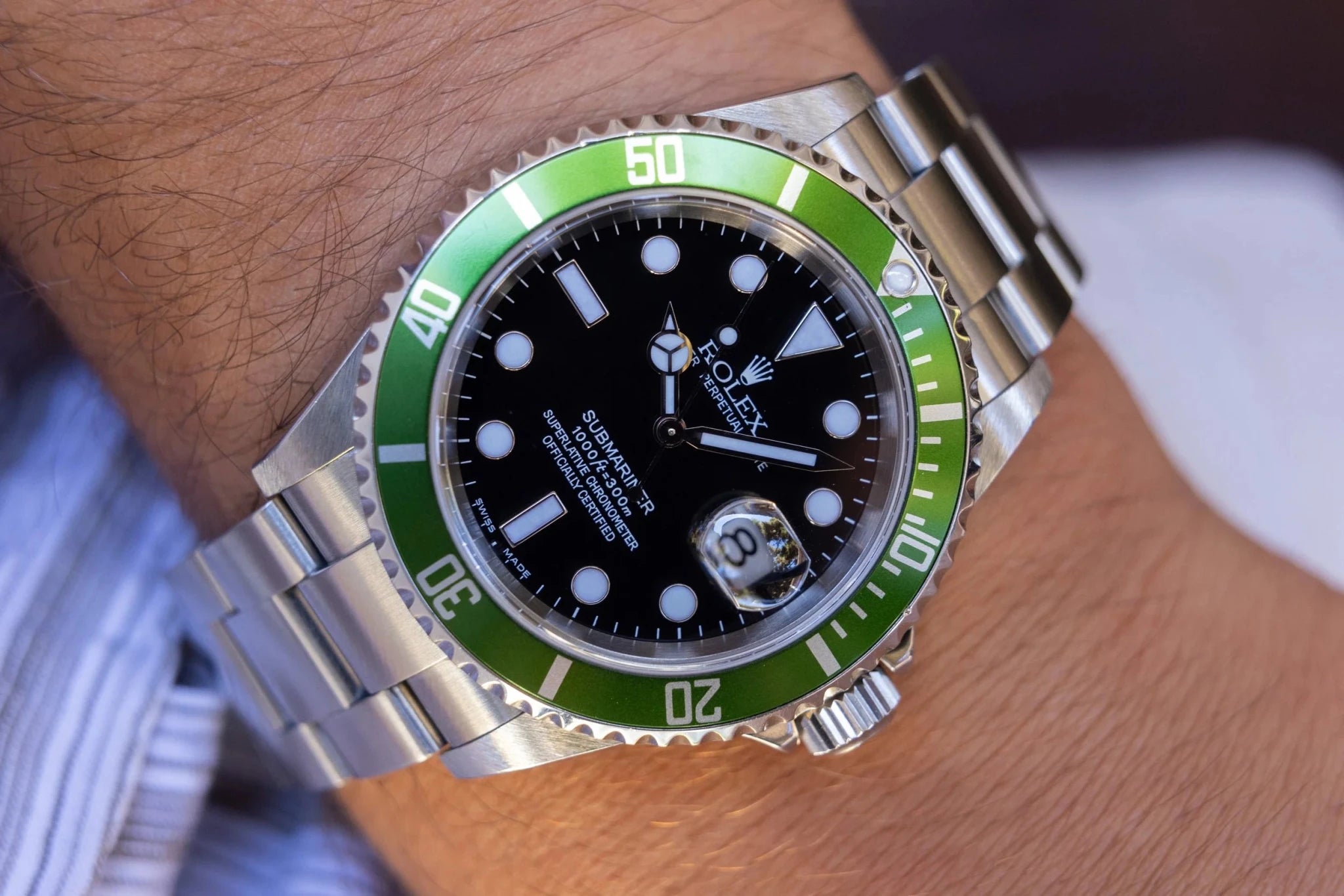 2004 Rolex Submariner Ref. 16610LV Kermit | Excellent Condition | Box and Papers - Sierra Time Co
