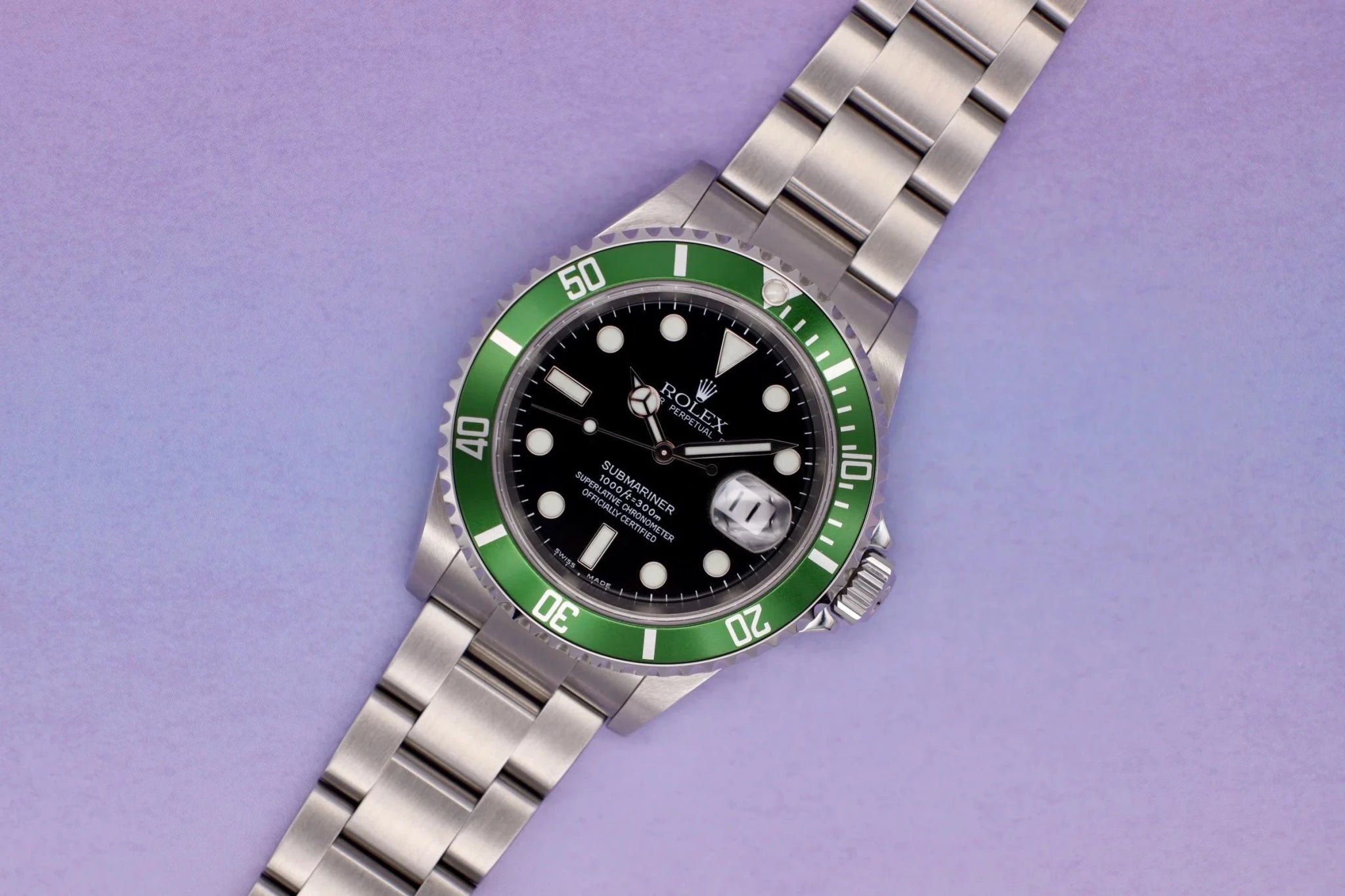 2004 Rolex Submariner Ref. 16610LV Kermit | Unpolished | LNOS - Sierra Time Co
