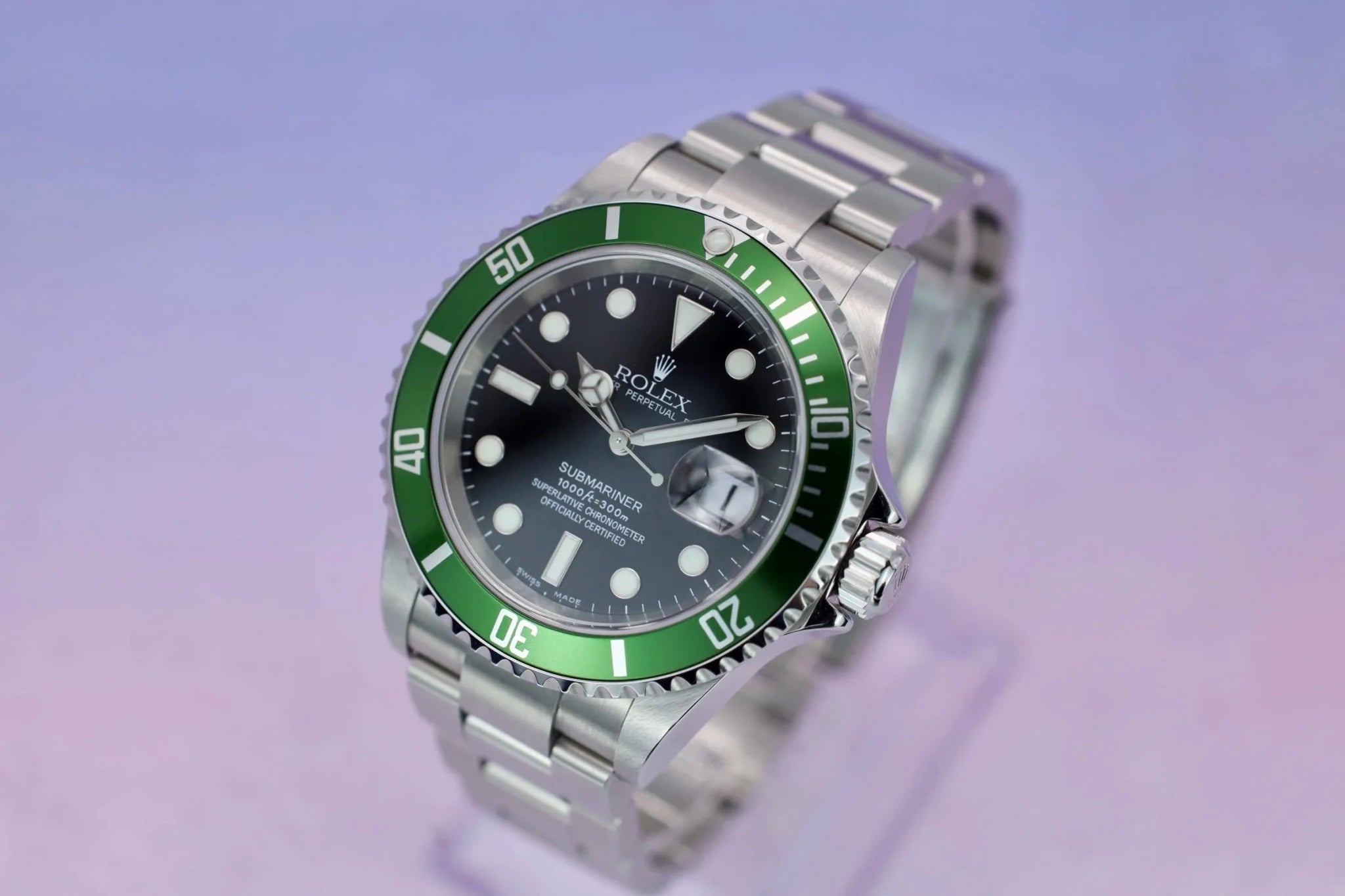 2004 Rolex Submariner Ref. 16610LV Kermit | Unpolished | LNOS - Sierra Time Co