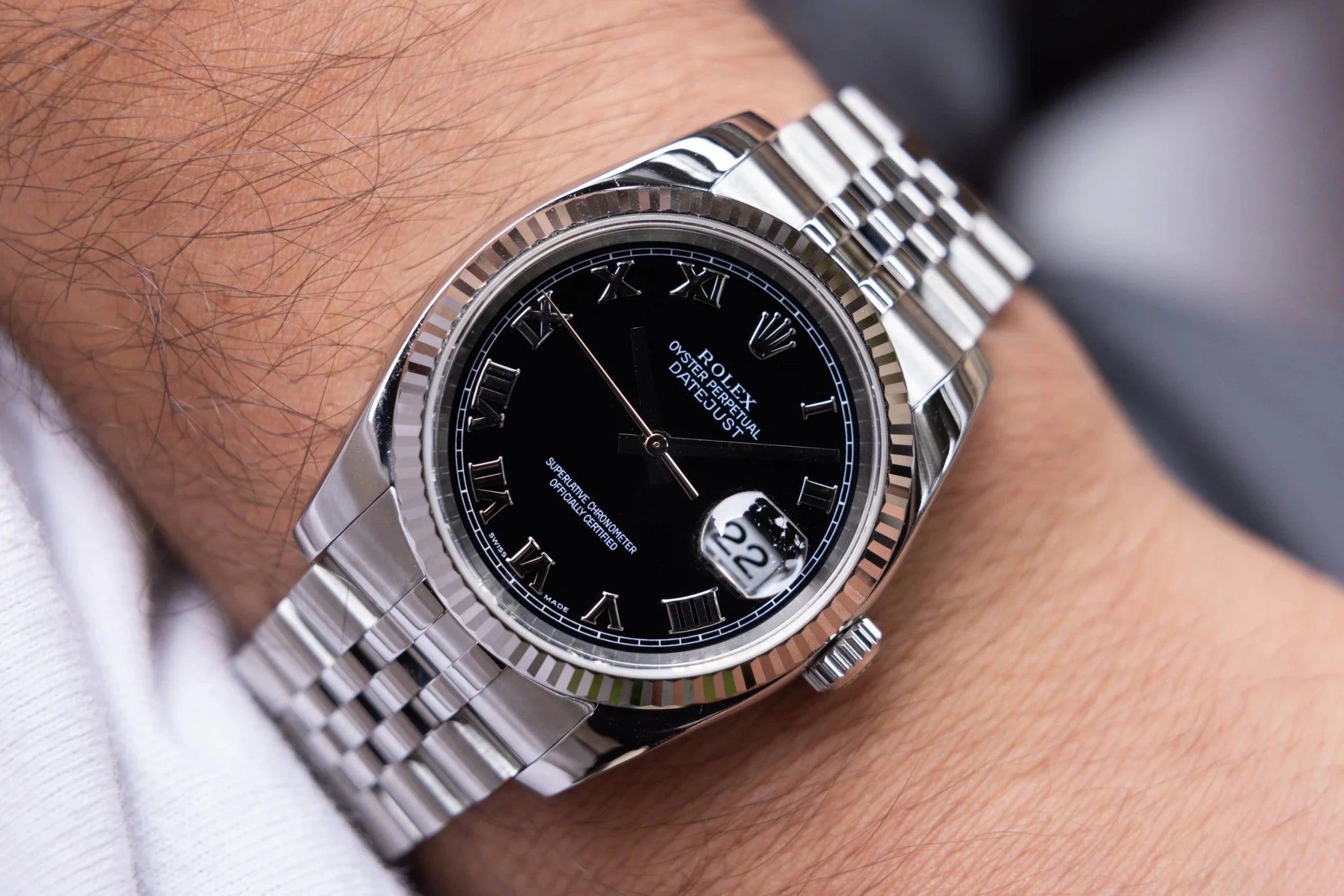2005 Rolex Datejust Ref. 116234 | Black Roman Numeral Dial | Papers - Sierra Time Co