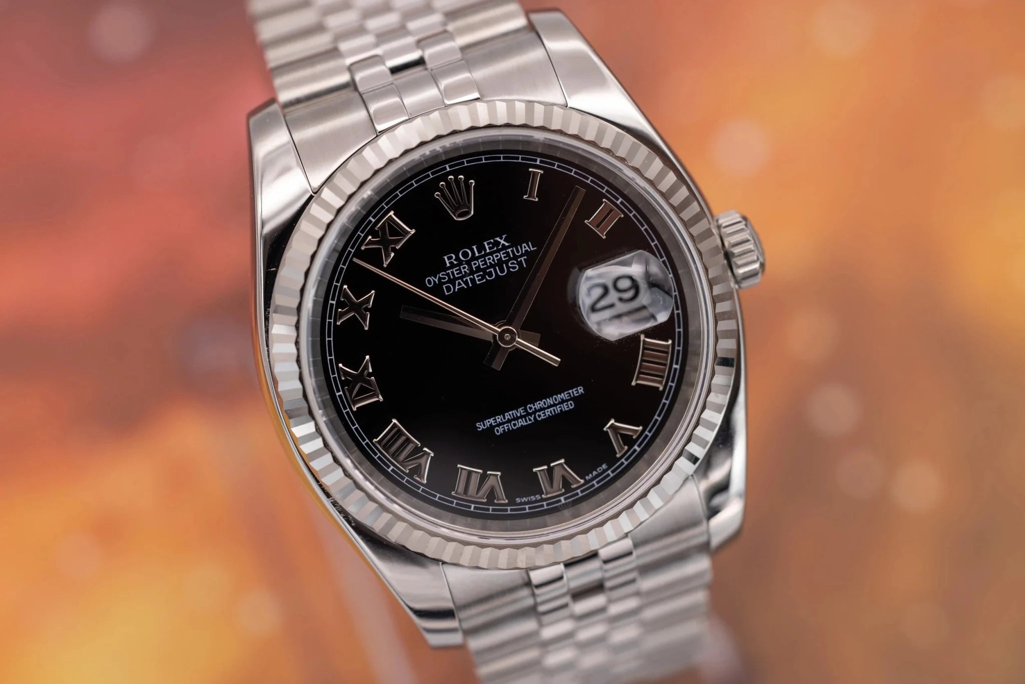 2005 Rolex Datejust Ref. 116234 | Black Roman Numeral Dial | Papers - Sierra Time Co