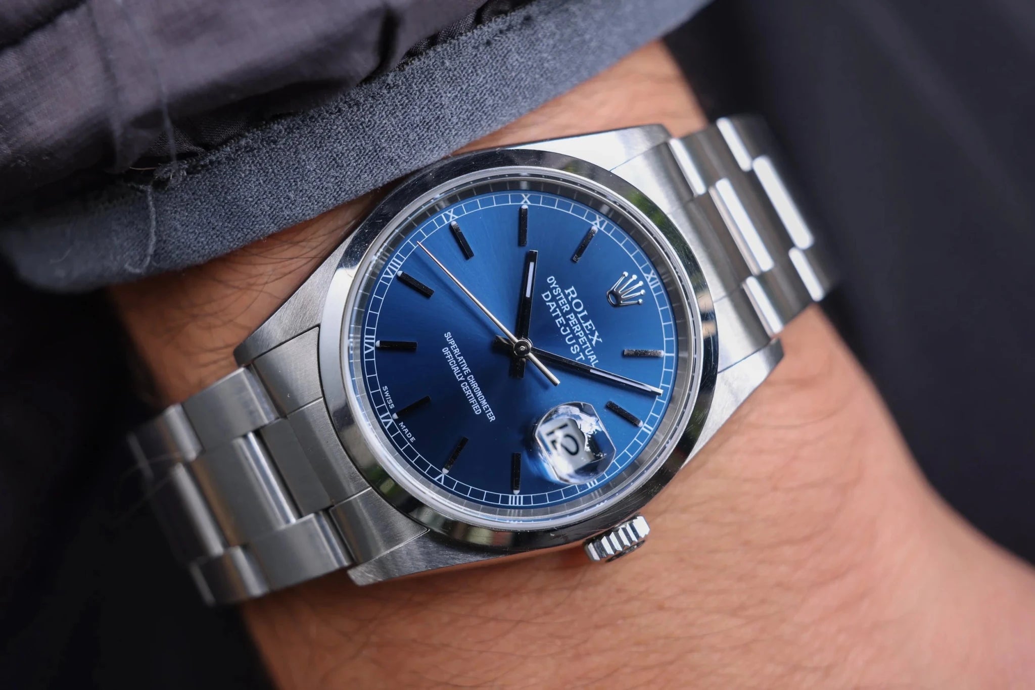 2005 Rolex Datejust Ref. 16200 | Blue Dial - Sierra Time Co