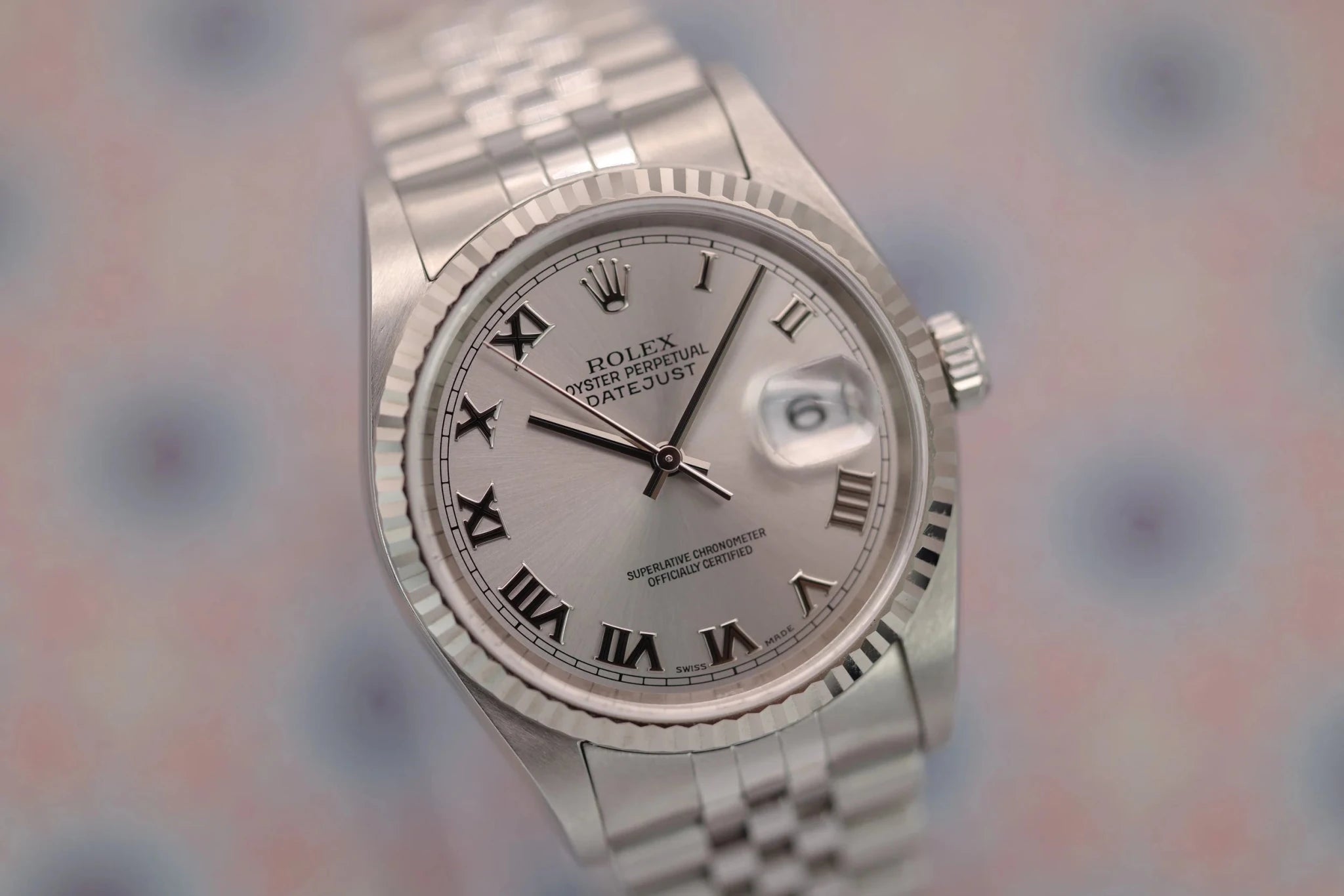 2005 Rolex Datejust Ref. 16234 | Mint Condition | Silver Roman Dial - Sierra Time Co