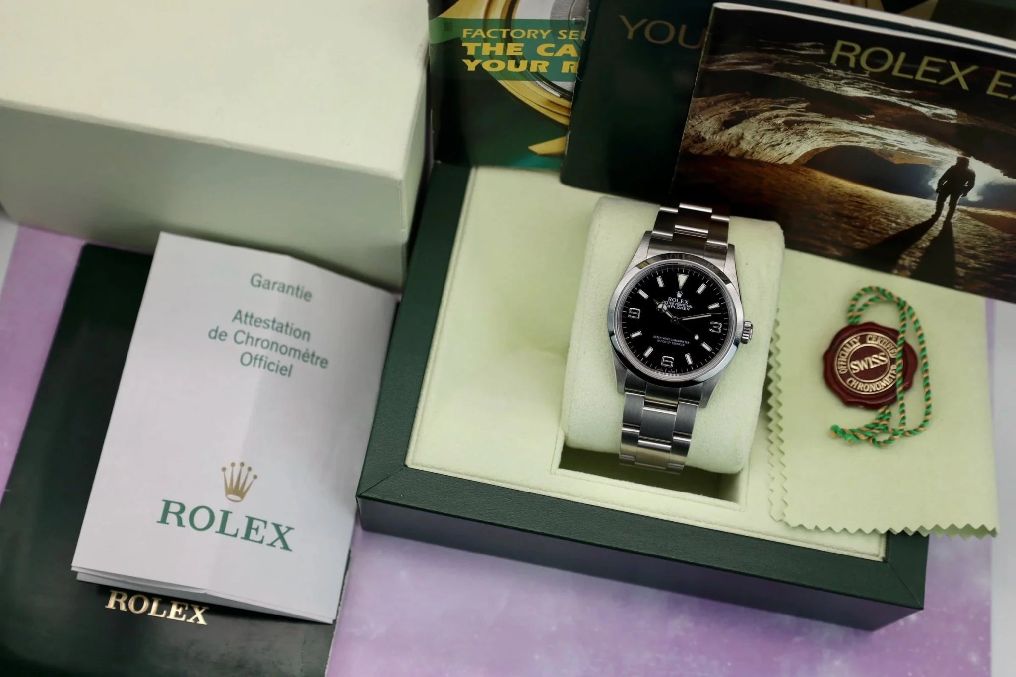 2005 Rolex Explorer I Ref. 114270 | Box and Papers - Sierra Time Co