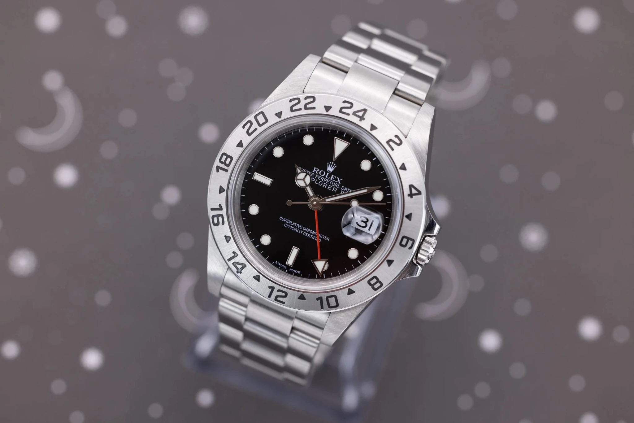 2005 Rolex Explorer II Ref. 16570 | No-Holes Case - Sierra Time Co