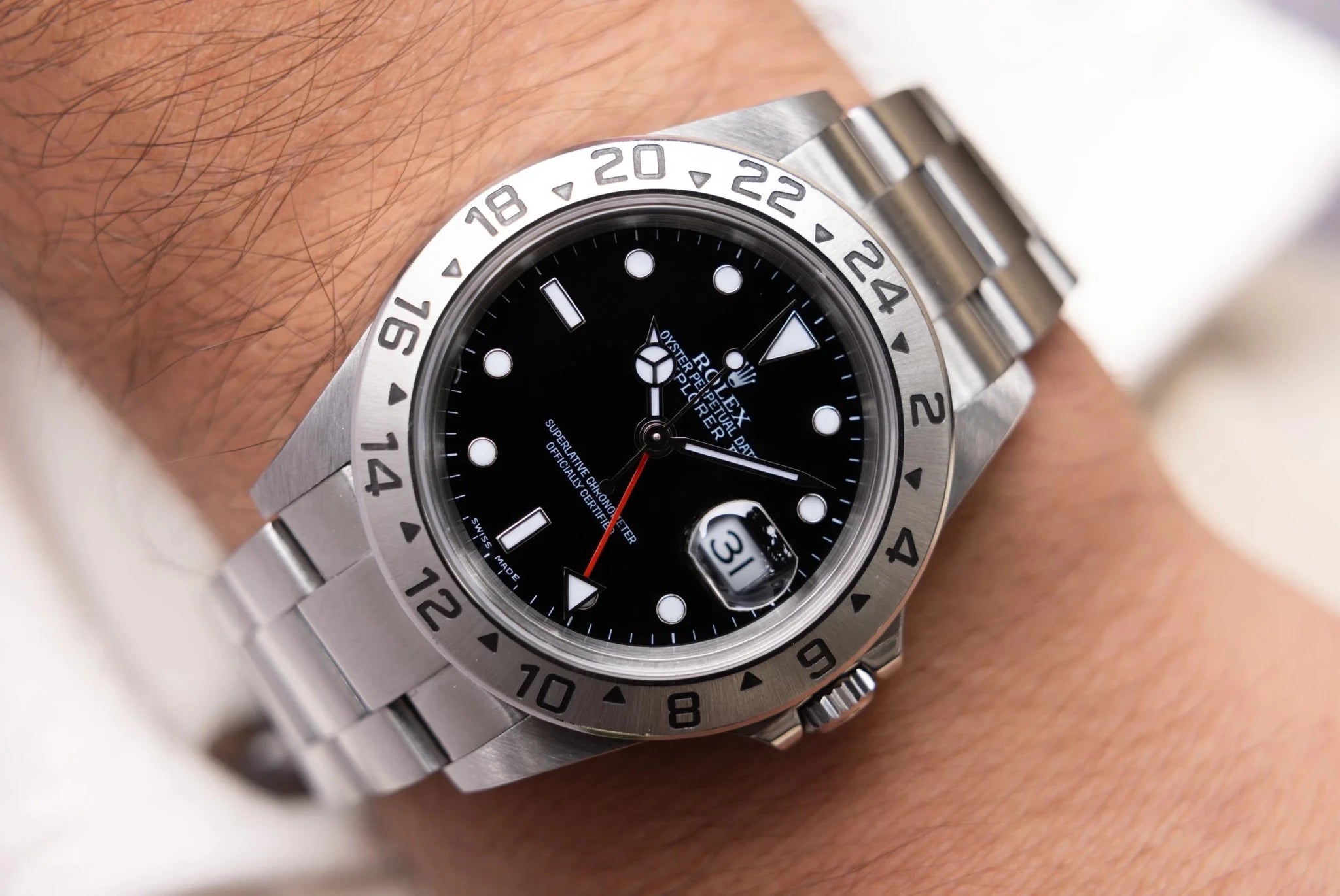 2005 Rolex Explorer II Ref. 16570 | No-Holes Case - Sierra Time Co