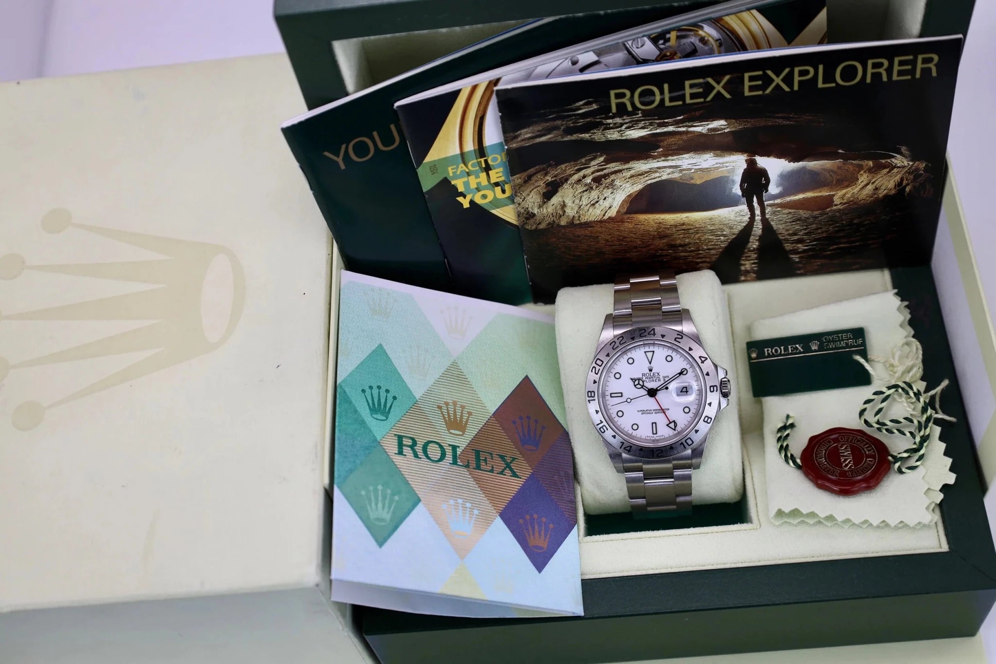 2005 Rolex Explorer II Ref. 16570 Polar | Full Set - Sierra Time Co