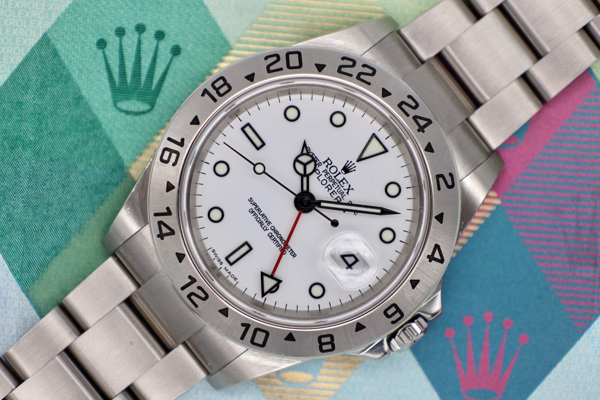 2005 Rolex Explorer II Ref. 16570 Polar | Full Set - Sierra Time Co