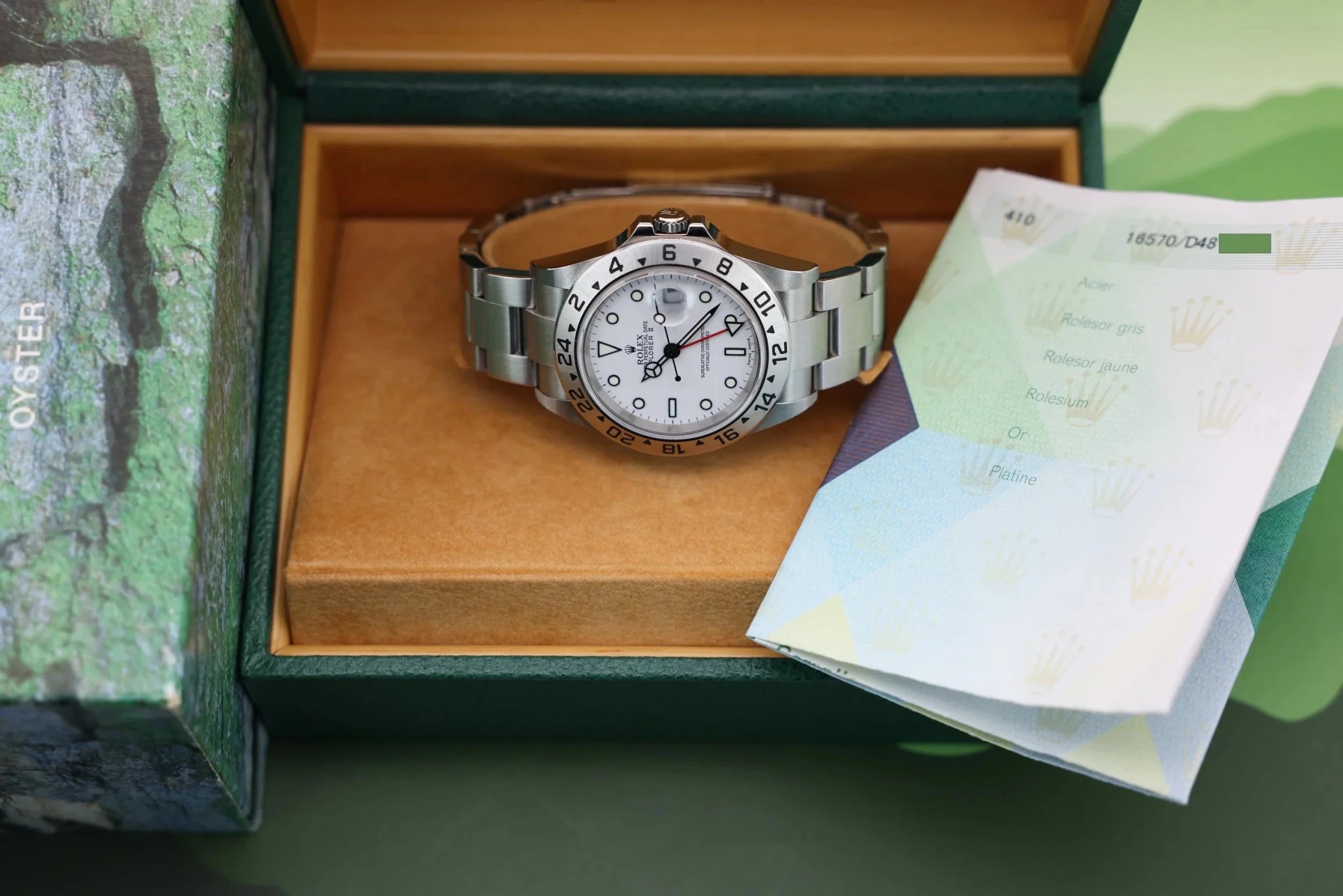 2005 Rolex Explorer II Ref. 16570 Polar | Mint Condition | Box and Papers - Sierra Time Co