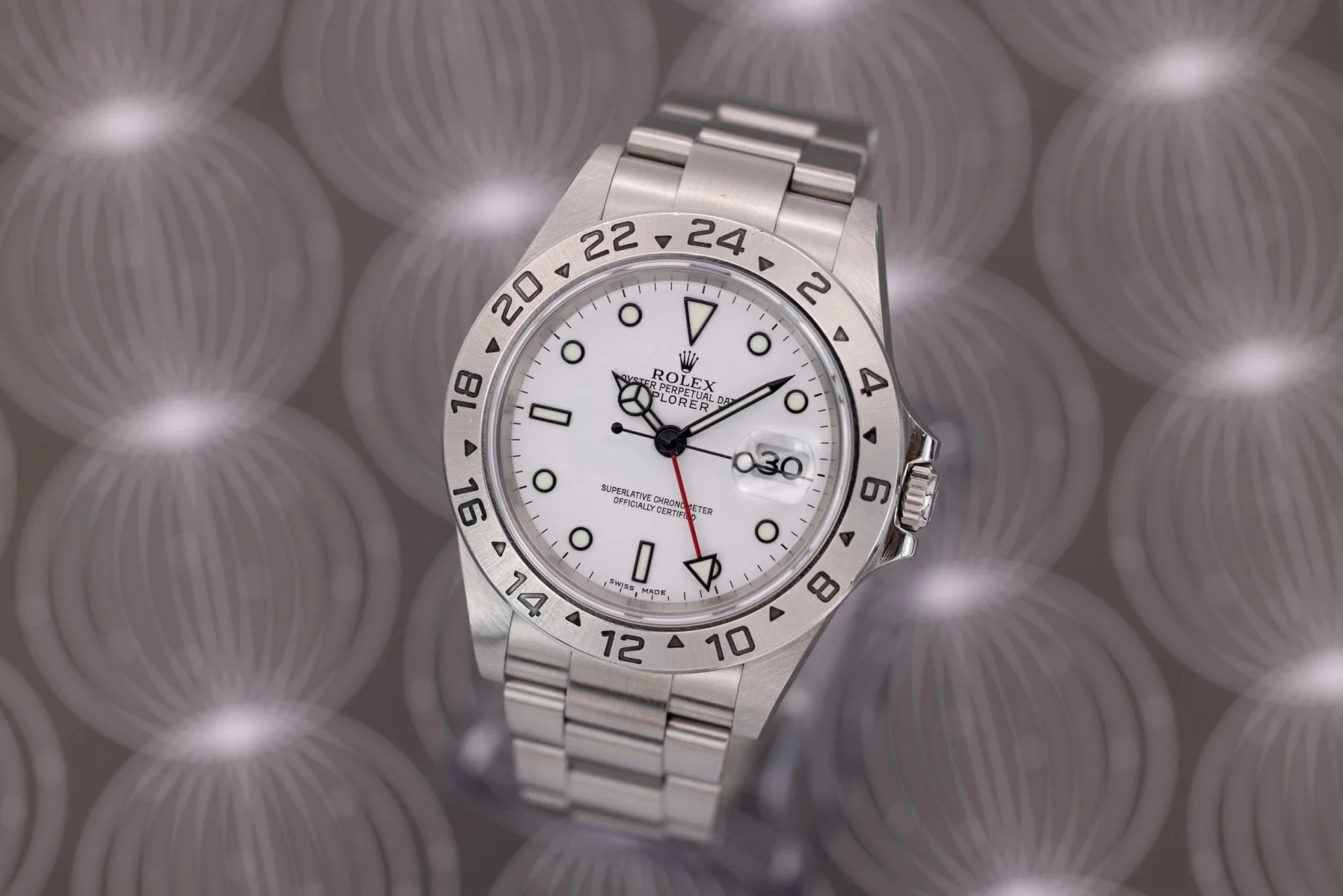 2005 Rolex Explorer II Ref. 16570 Polar | No-Holes Case - Sierra Time Co