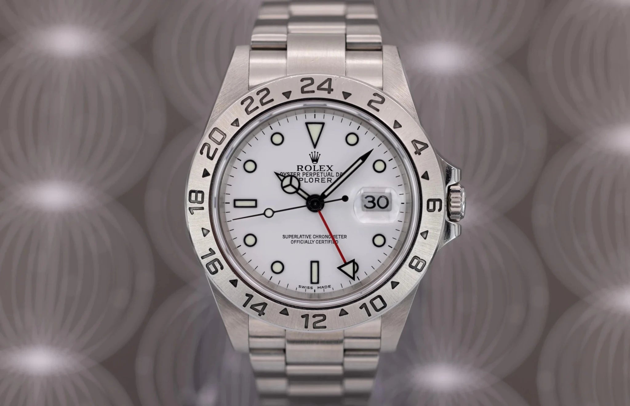 2005 Rolex Explorer II Ref. 16570 Polar | No-Holes Case - Sierra Time Co