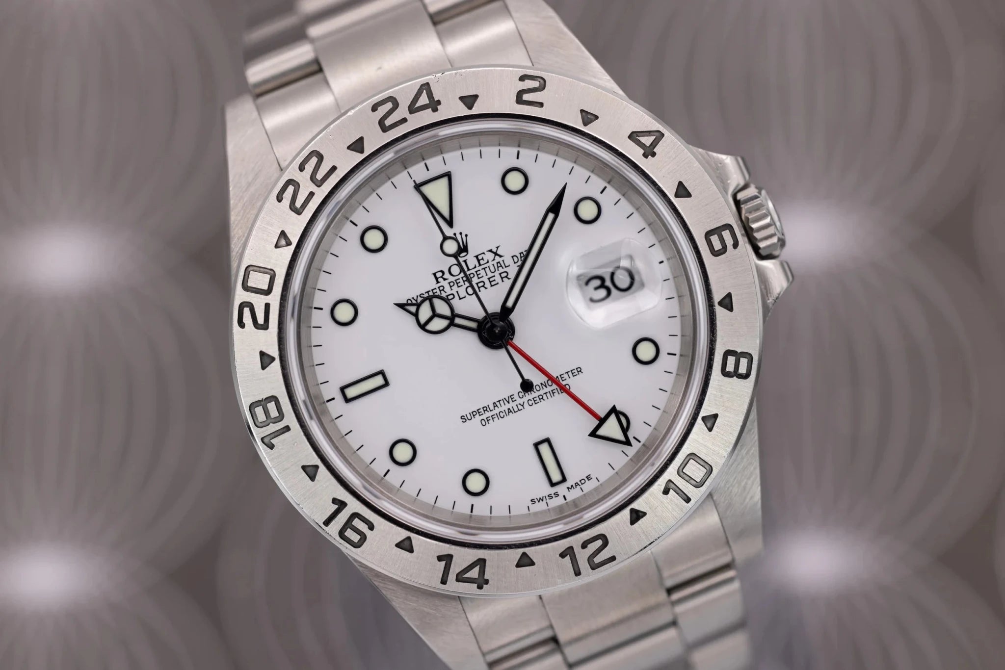 2005 Rolex Explorer II Ref. 16570 Polar | No-Holes Case - Sierra Time Co