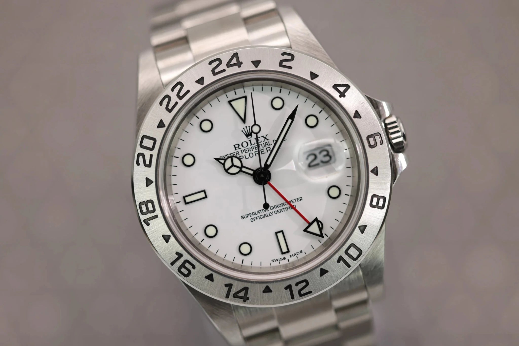 2005 Rolex Explorer II Ref. 16570 Polar | No-Holes Case | Mint - Sierra Time Co