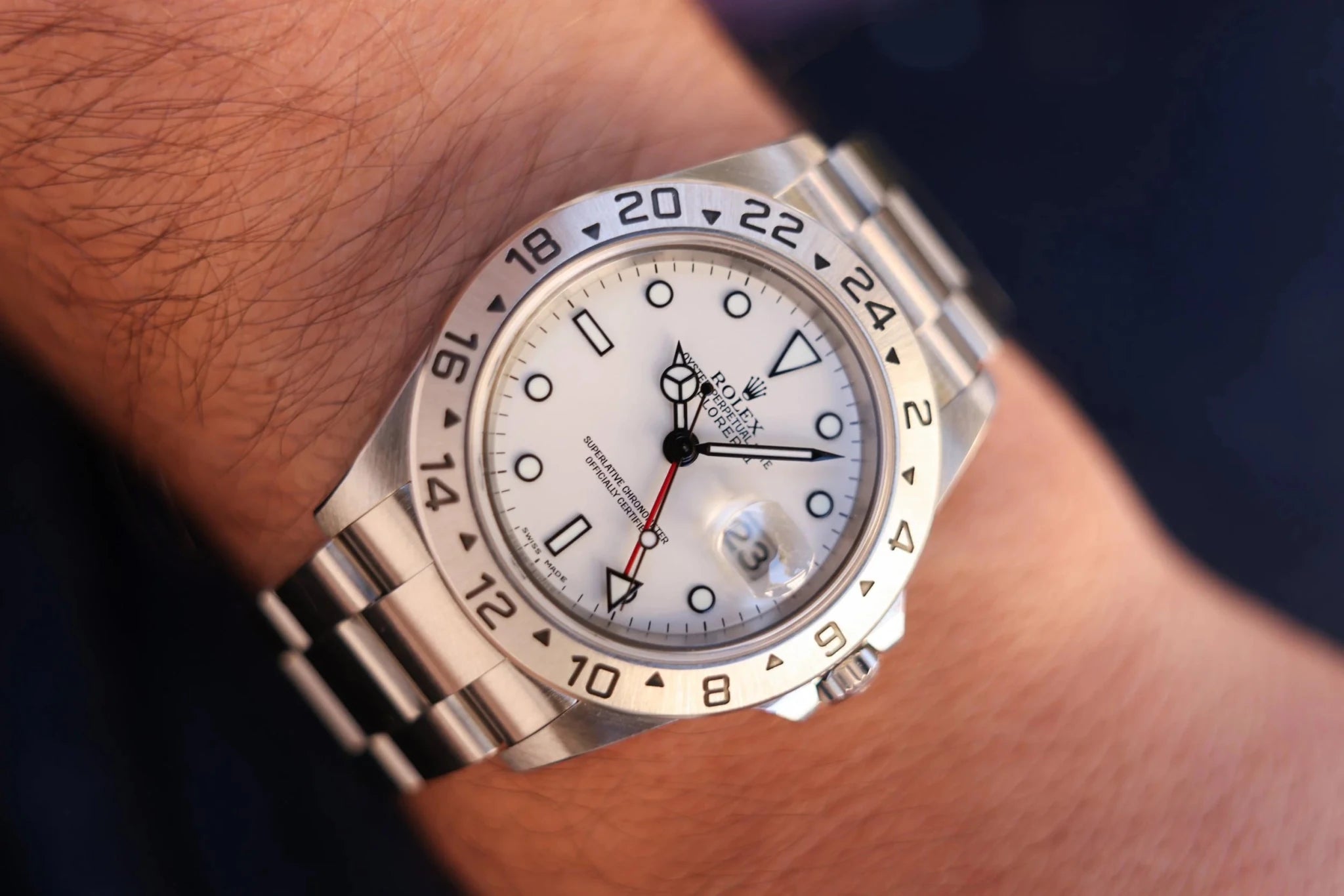 2005 Rolex Explorer II Ref. 16570 Polar | No-Holes Case | Mint - Sierra Time Co