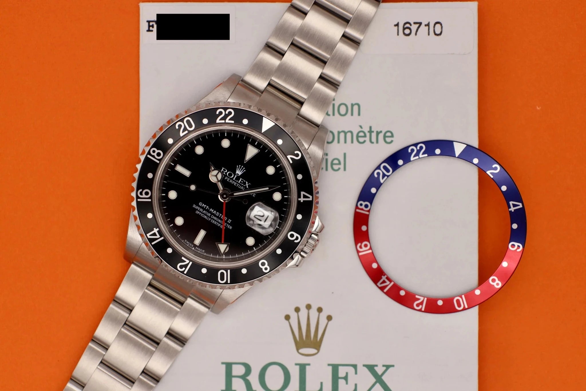2005 Rolex GMT Master II Ref. 16710 Black | Papers - Sierra Time Co