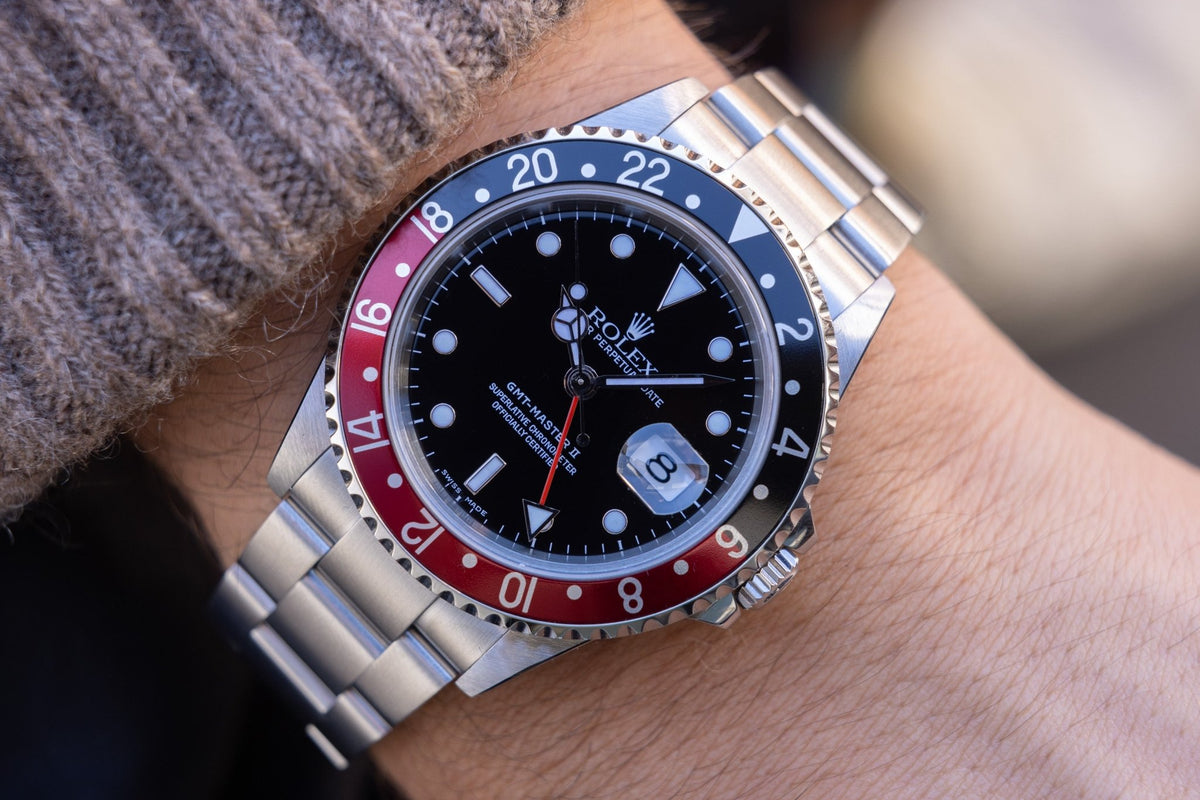 2005 Rolex GMT Master II Ref. 16710 Coke | No-Holes Case - Sierra Time Co