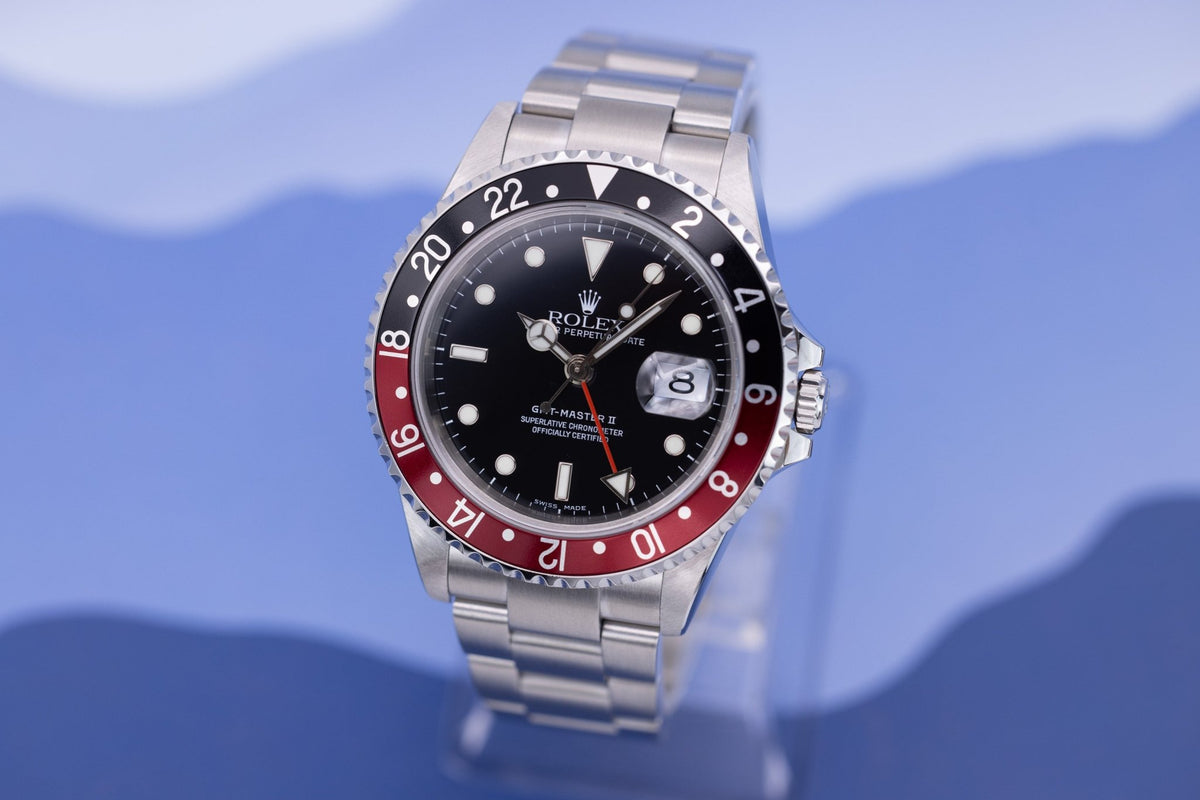 2005 Rolex GMT Master II Ref. 16710 Coke | No-Holes Case - Sierra Time Co