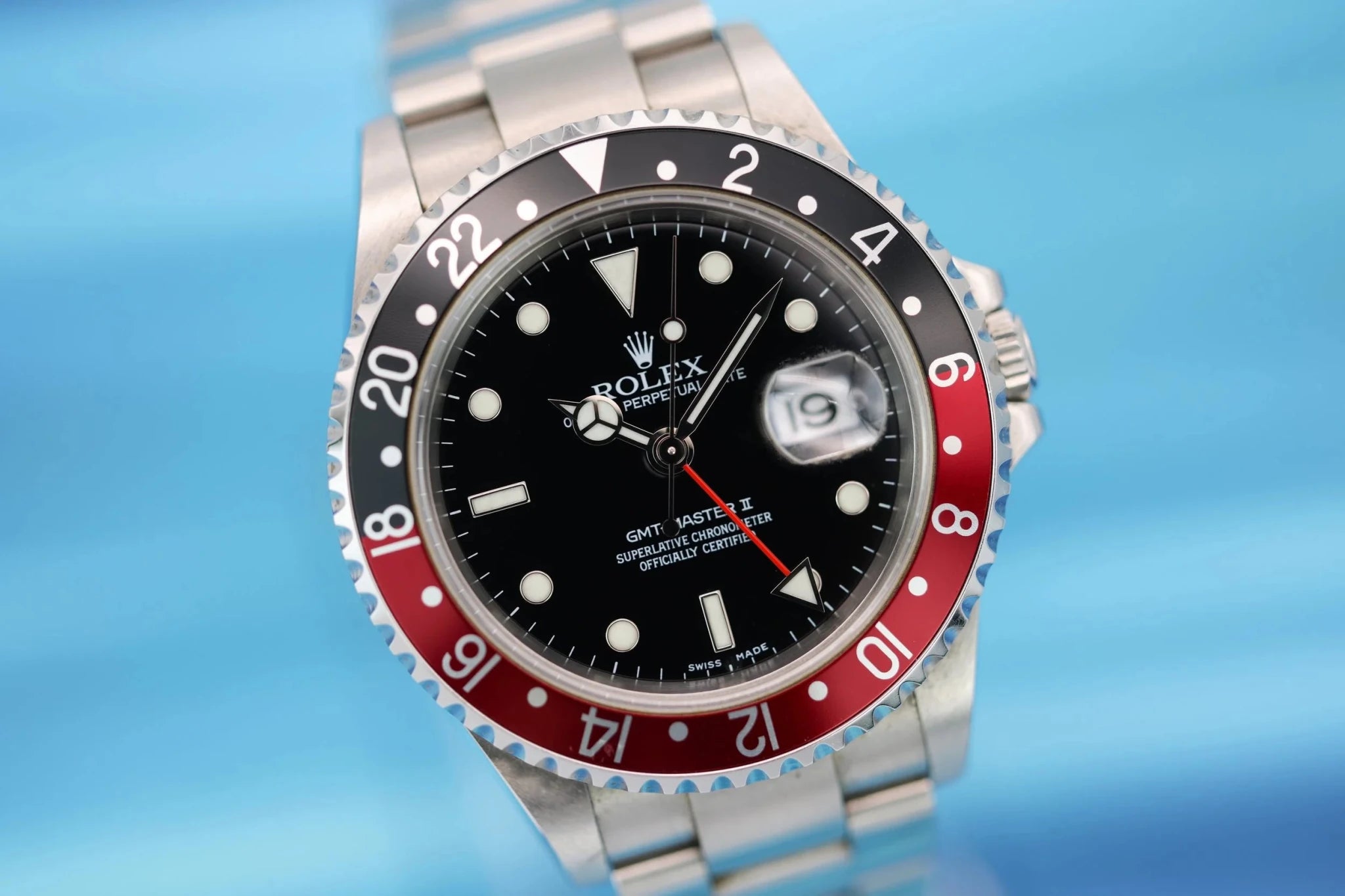 2005 Rolex GMT Master II Ref. 16710 Coke | No-Holes Case | Box and Papers - Sierra Time Co