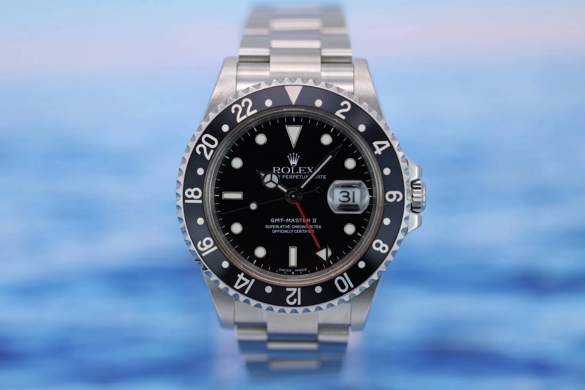 2005 Rolex GMT Master II Ref. 16710 | No-Holes Case | Box and Papers - Sierra Time Co