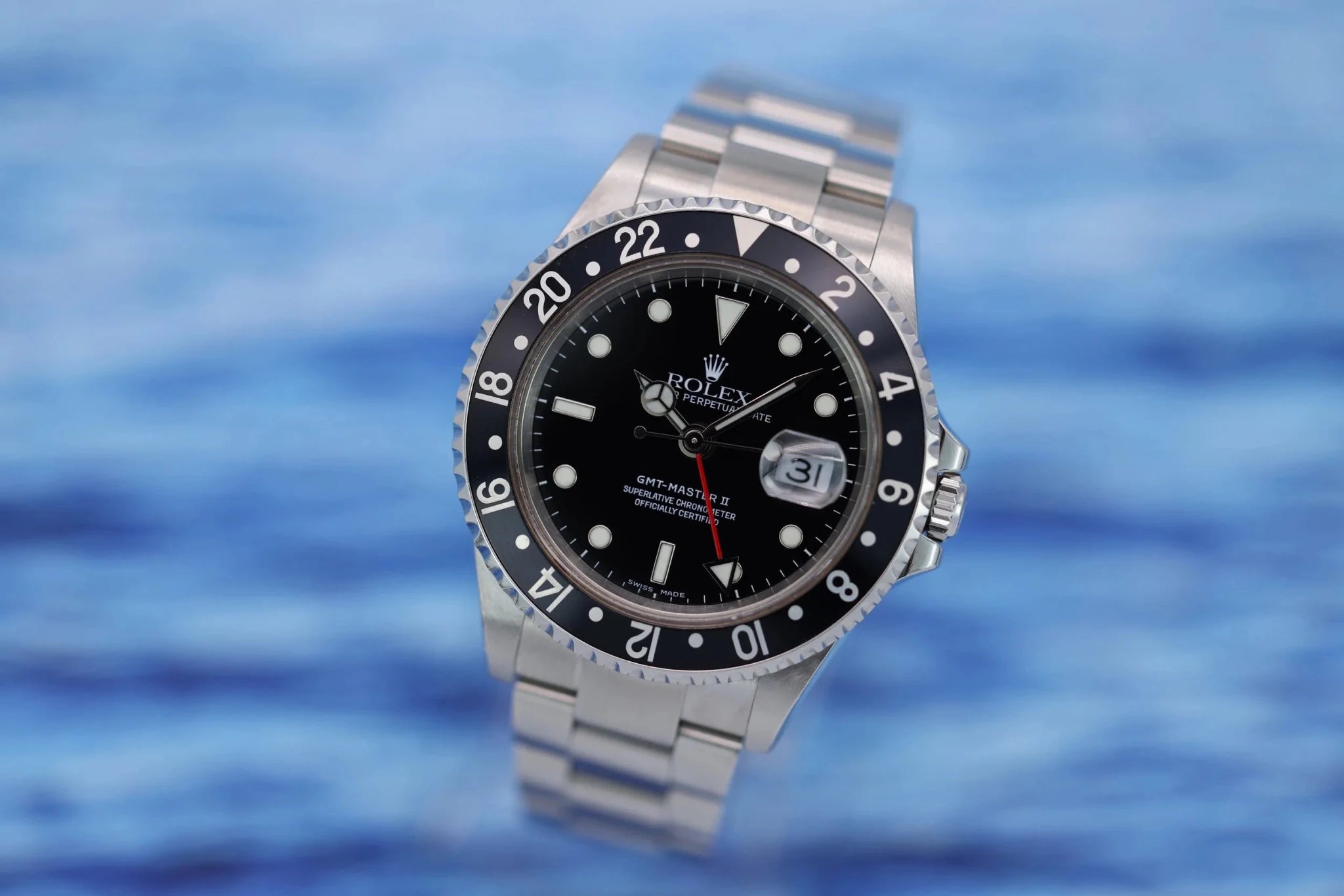 2005 Rolex GMT Master II Ref. 16710 | No-Holes Case | Box and Papers - Sierra Time Co