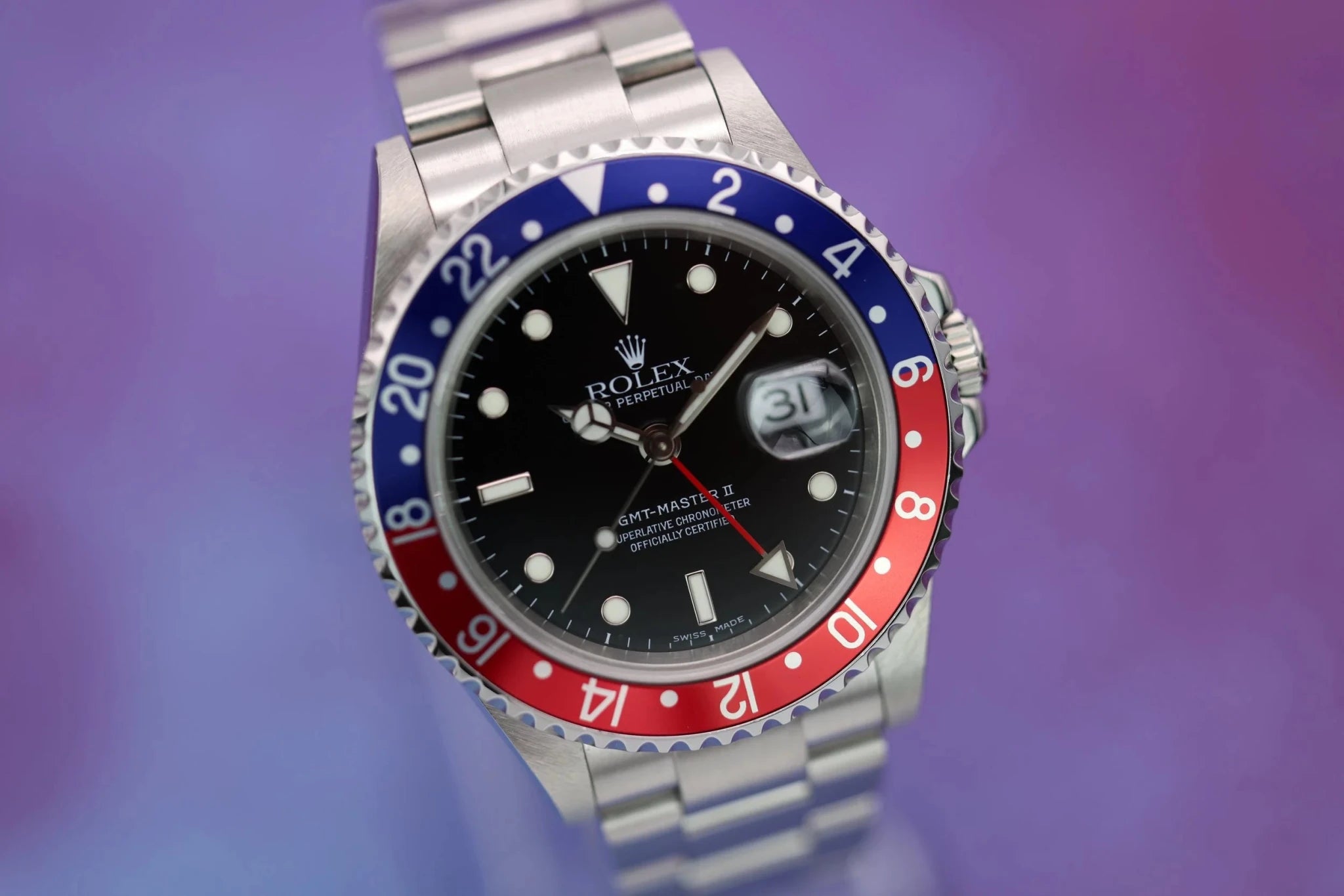 2005 Rolex GMT Master II Ref. 16710 Pepsi | No-Holes Case | Mint - Sierra Time Co
