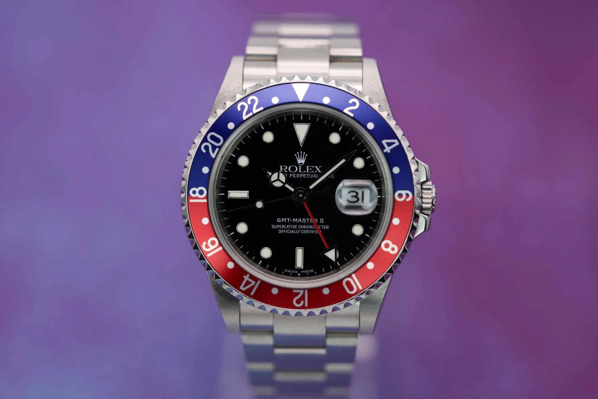 2005 Rolex GMT Master II Ref. 16710 Pepsi | No-Holes Case | Mint - Sierra Time Co
