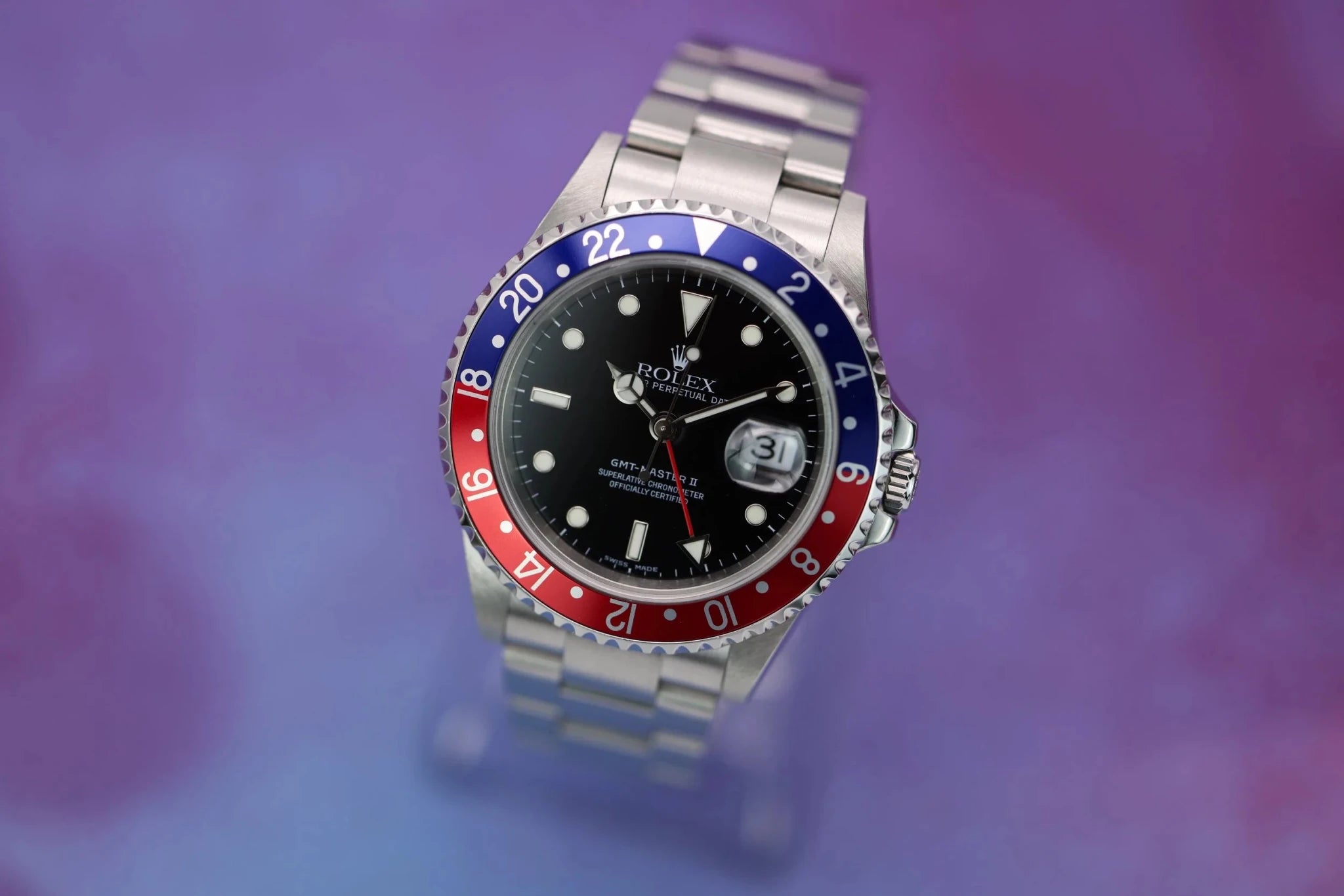 2005 Rolex GMT Master II Ref. 16710 Pepsi | No-Holes Case | Mint - Sierra Time Co