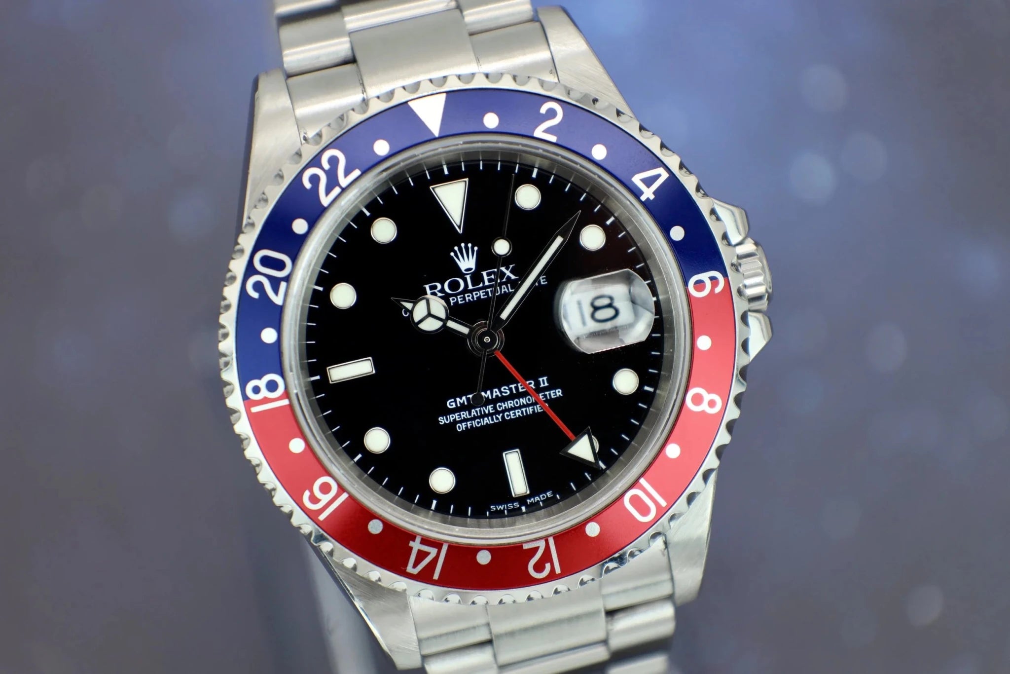 2005 Rolex GMT Master II Ref. 16710 Pepsi | Unpolished | Papers - Sierra Time Co