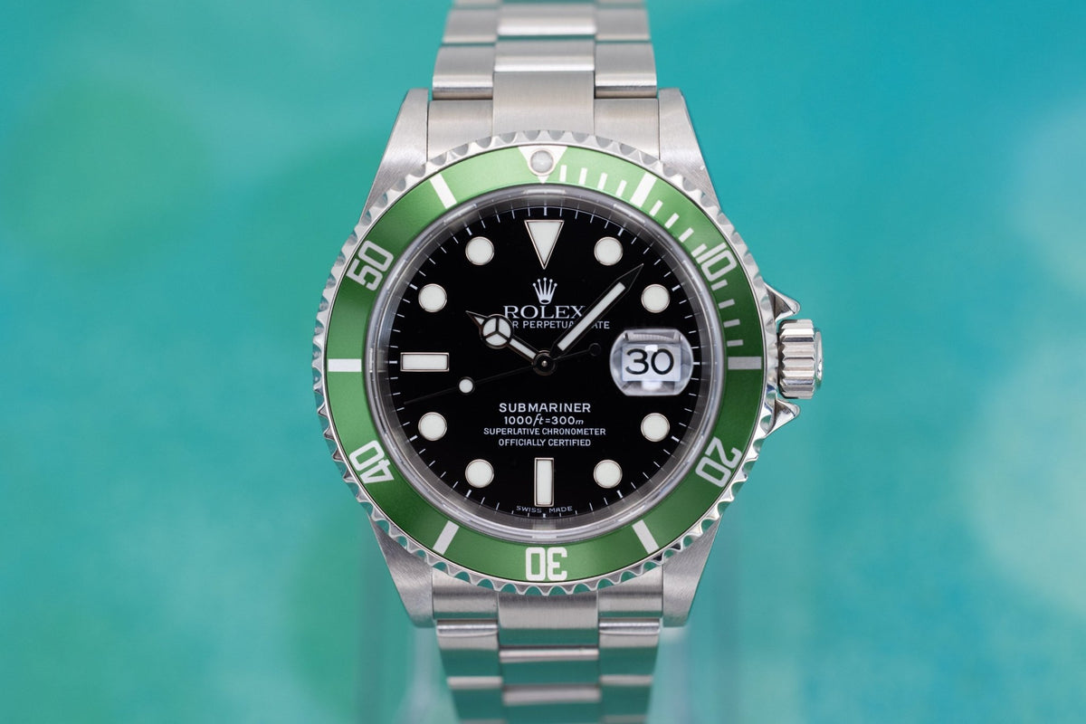 2005 Rolex Submariner Date Ref. 16610LV Kermit | Box and Papers - Sierra Time Co