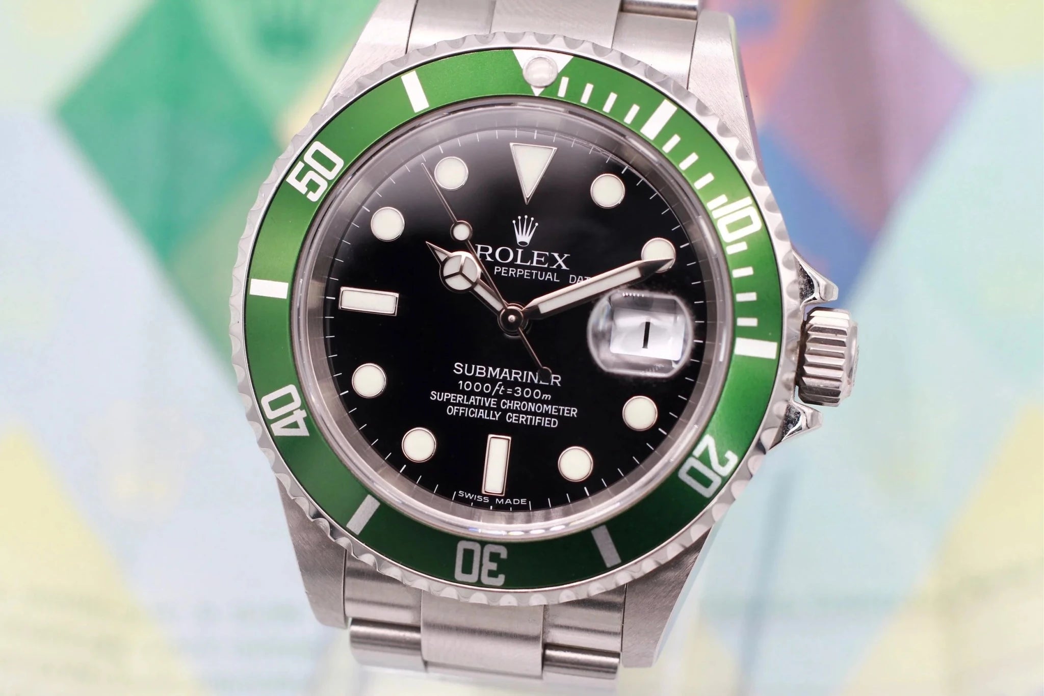 2005 Rolex Submariner Date Ref. 16610LV Kermit | Box and Papers - Sierra Time Co