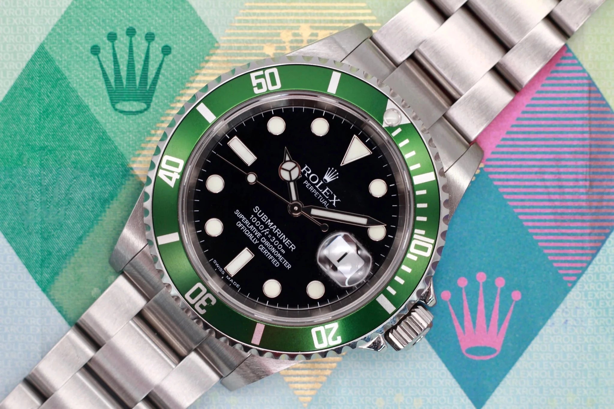 2005 Rolex Submariner Date Ref. 16610LV Kermit | Box and Papers - Sierra Time Co