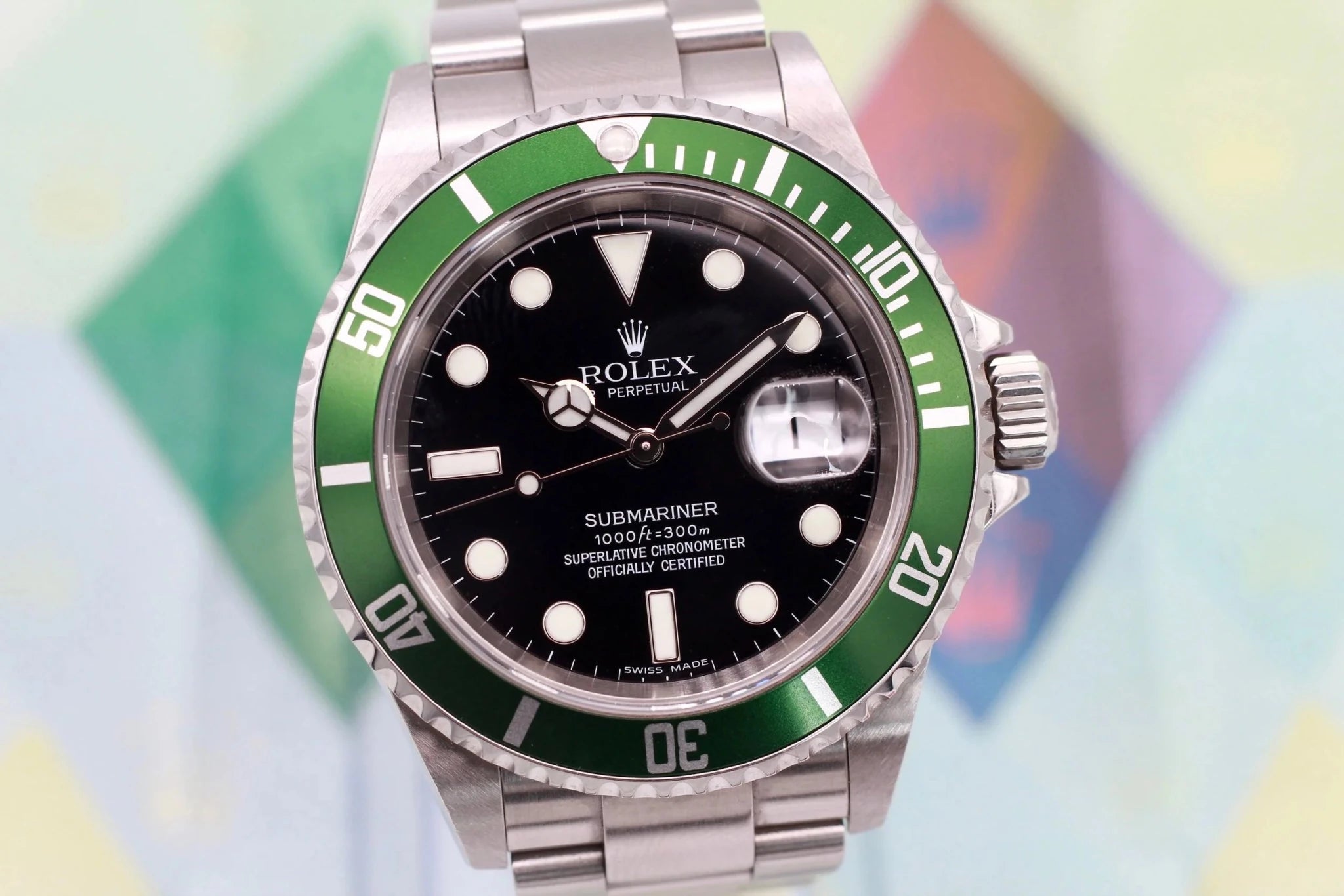 2005 Rolex Submariner Date Ref. 16610LV Kermit | Box and Papers - Sierra Time Co