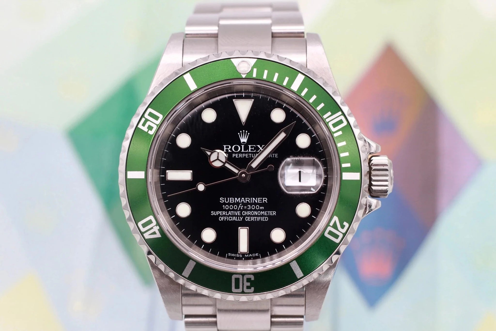 2005 Rolex Submariner Date Ref. 16610LV Kermit | Box and Papers - Sierra Time Co