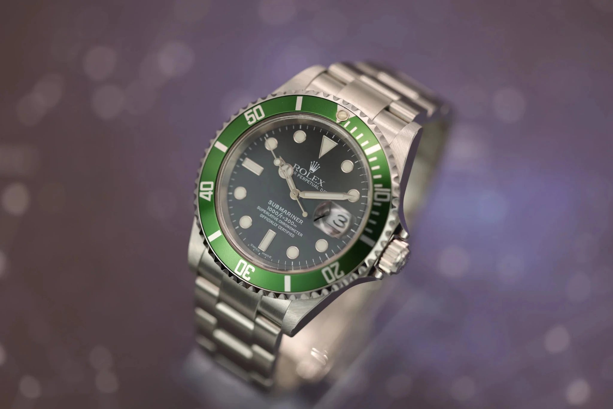 2005 Rolex Submariner Ref. 16610LV Kermit | Box and Papers - Sierra Time Co