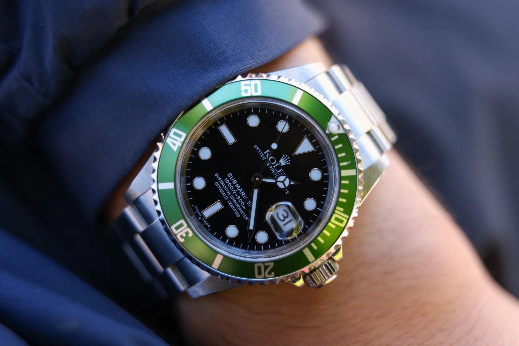 2005 Rolex Submariner Ref. 16610LV Kermit | Box and Papers - Sierra Time Co