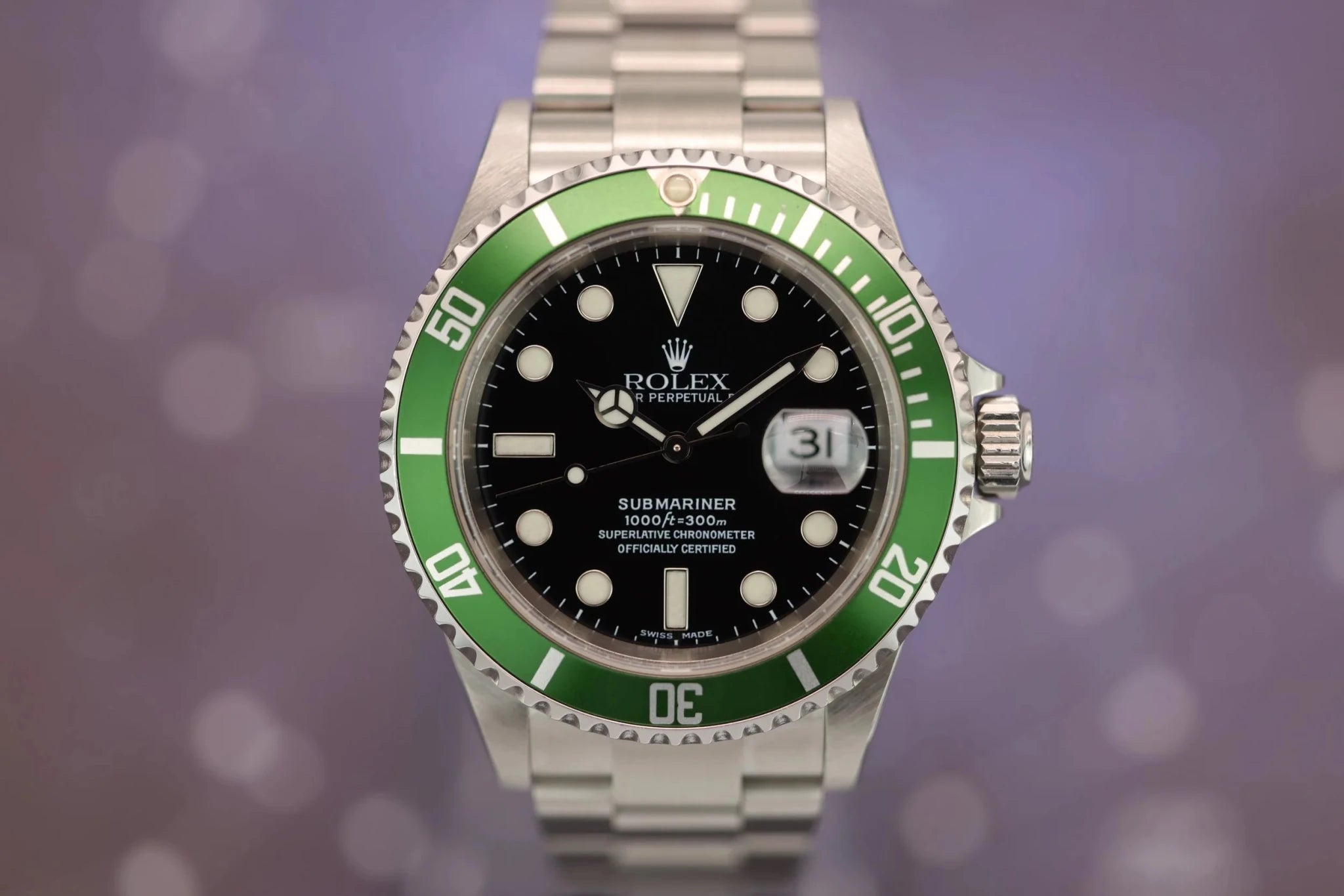 2005 Rolex Submariner Ref. 16610LV Kermit | Box and Papers - Sierra Time Co