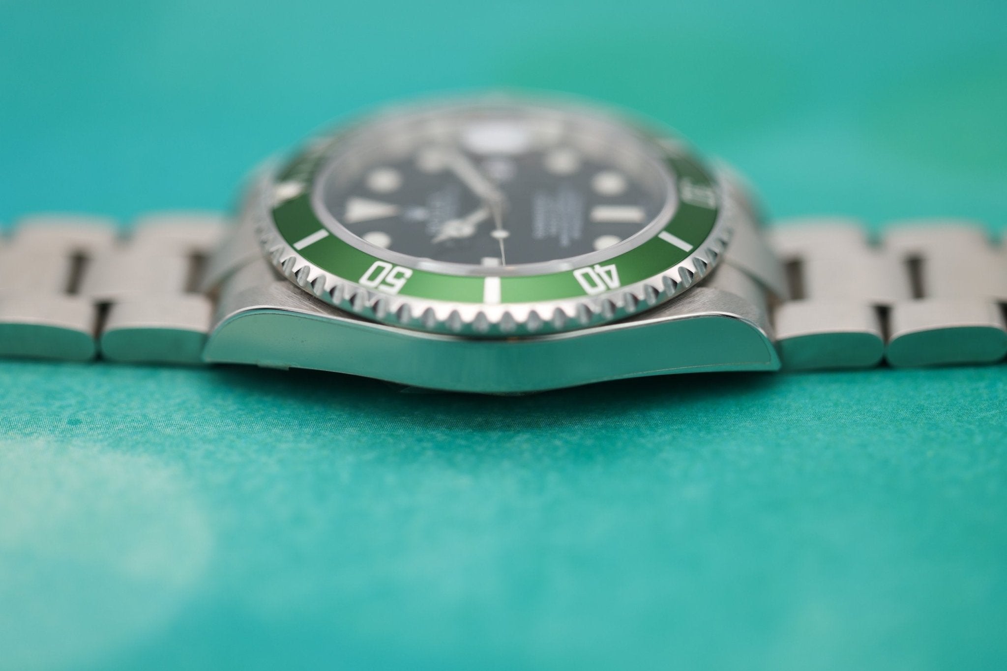 2005 Rolex Submariner Ref. 16610LV Kermit | NOS | Stickers | Box and Papers - Sierra Time Co