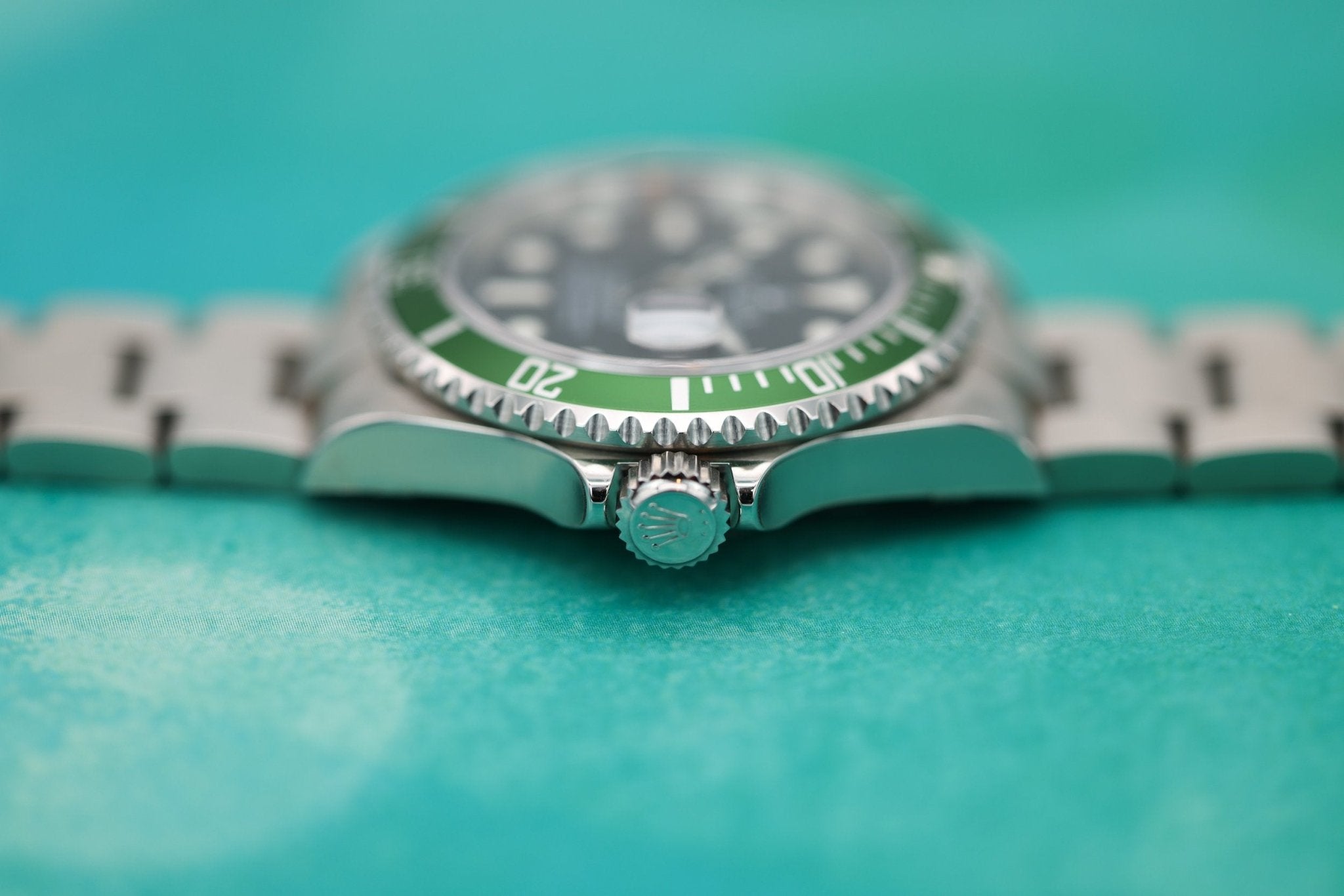 2005 Rolex Submariner Ref. 16610LV Kermit | NOS | Stickers | Box and Papers - Sierra Time Co