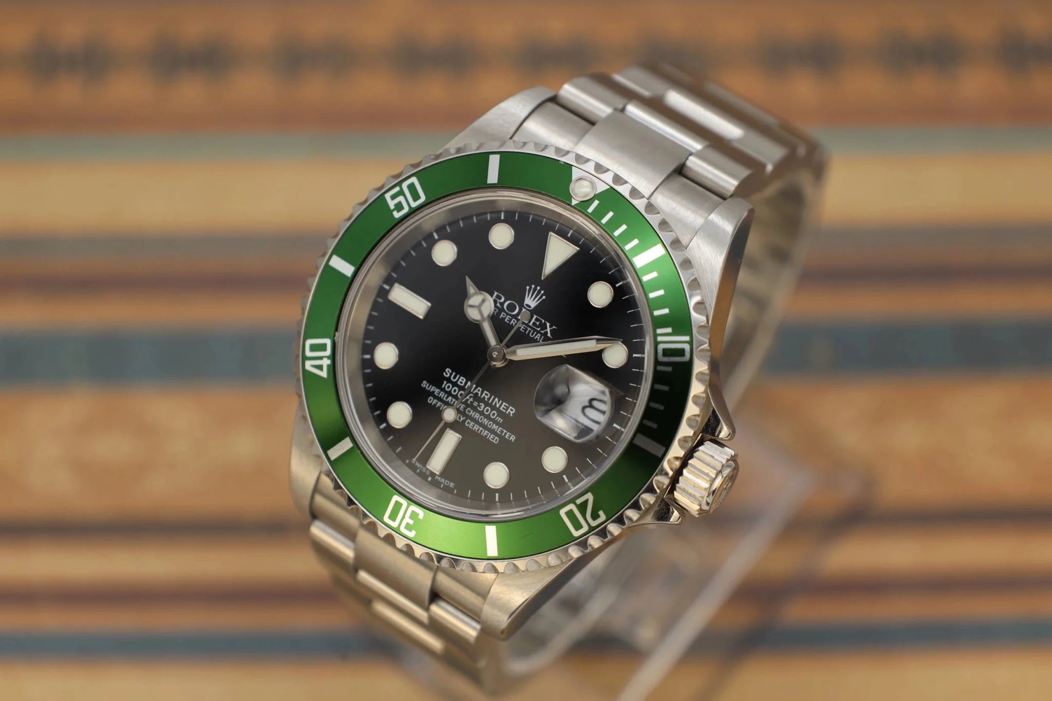 2005 Rolex Submariner Ref. 16610LV Kermit | Unpolished - Sierra Time Co